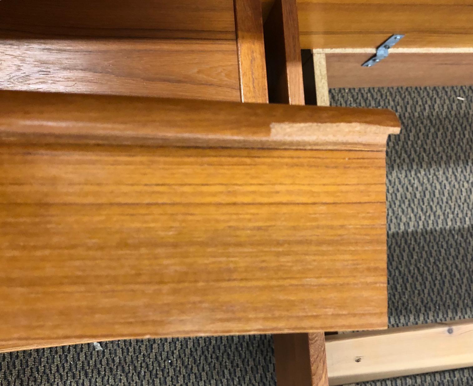 Mid-Century Modern Danish Teak Platform Bed Queen Size For Sale 4