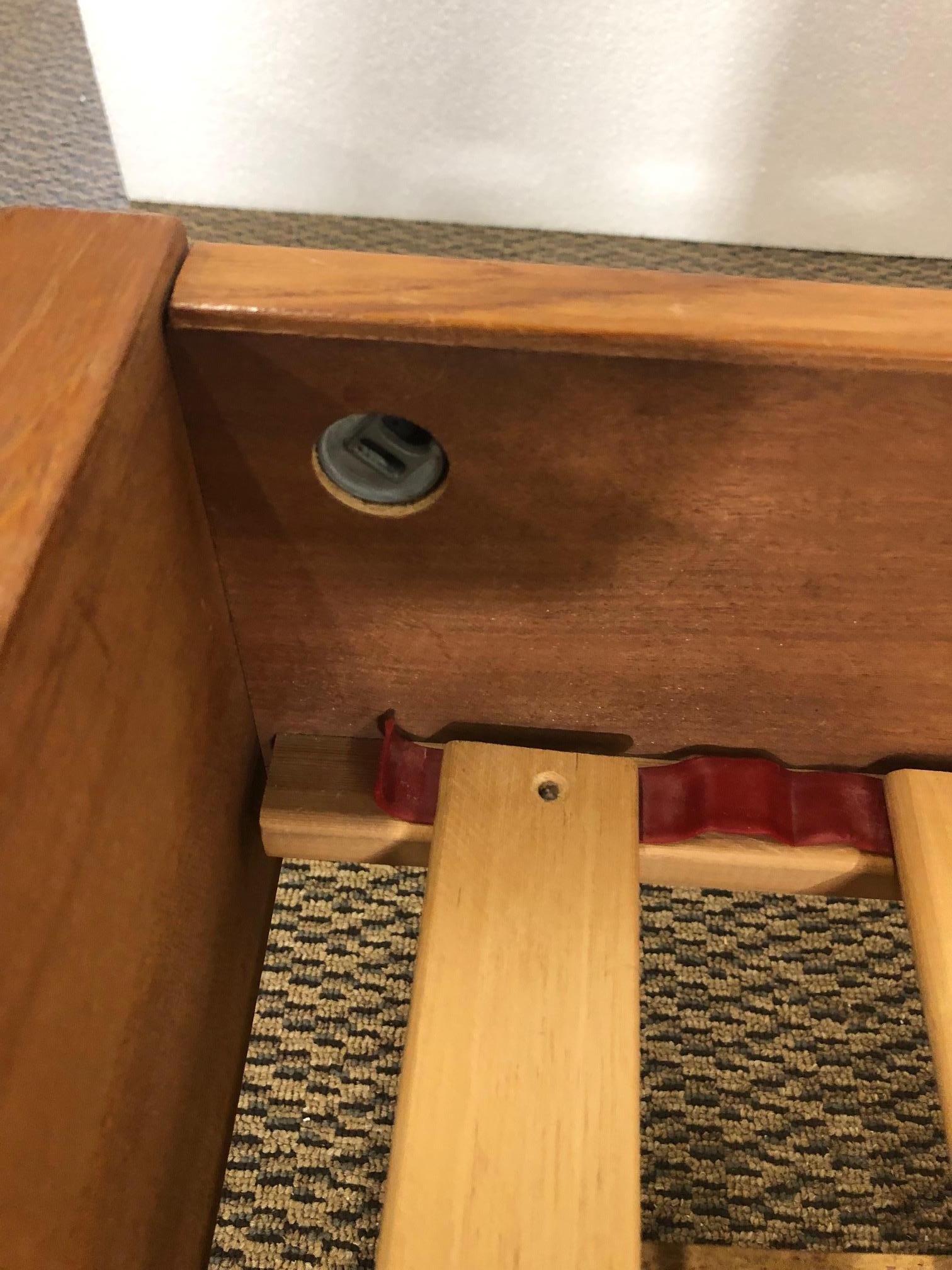 Mid-Century Modern Danish Teak Platform Bed Queen Size For Sale 2