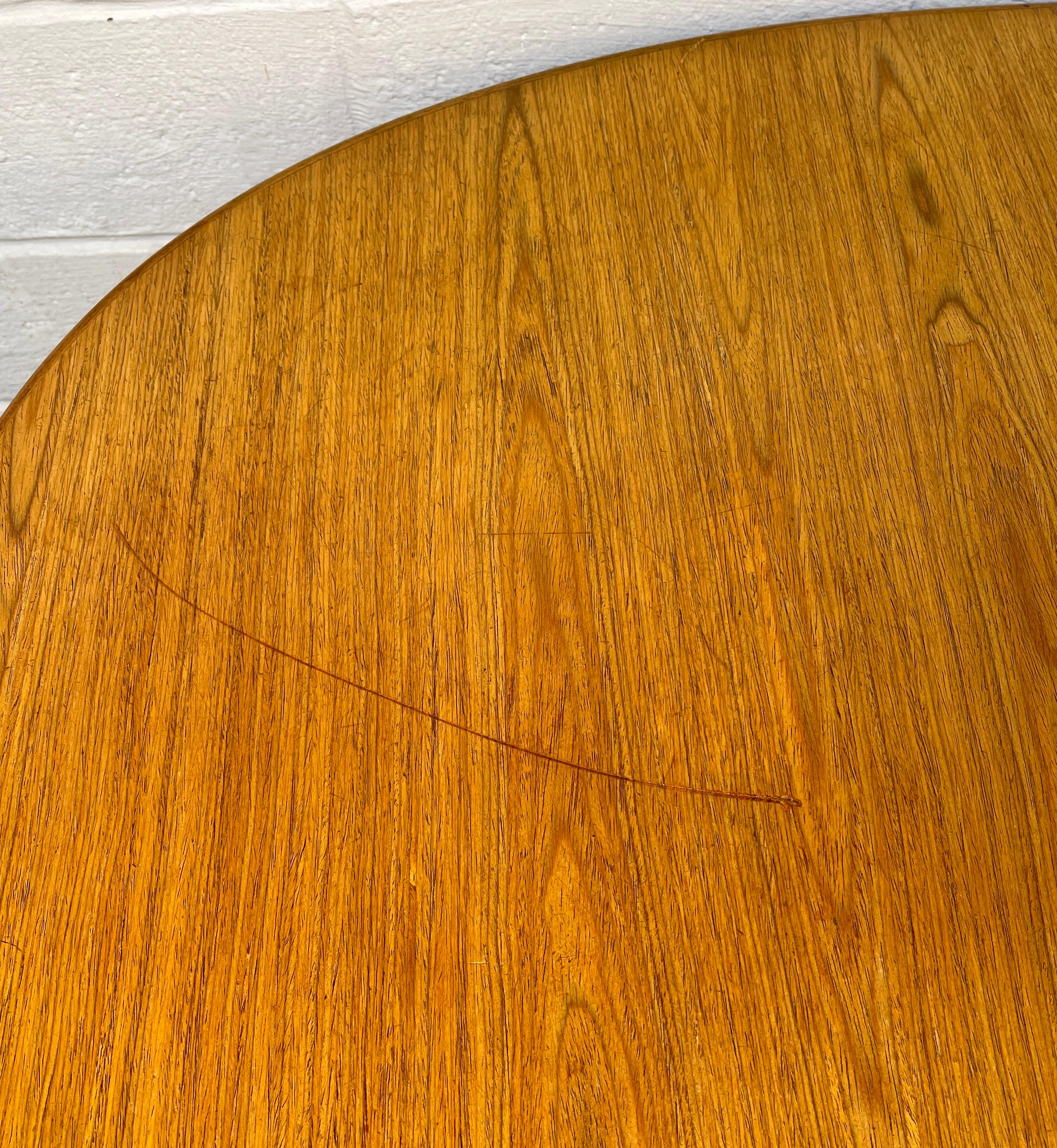 Table de salle à manger danoise moderne du milieu du siècle, en teck, à abattant escamotable en vente 9