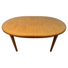 Mid-Century Modern Danish Teak Pop-Up Leaf Dining Table