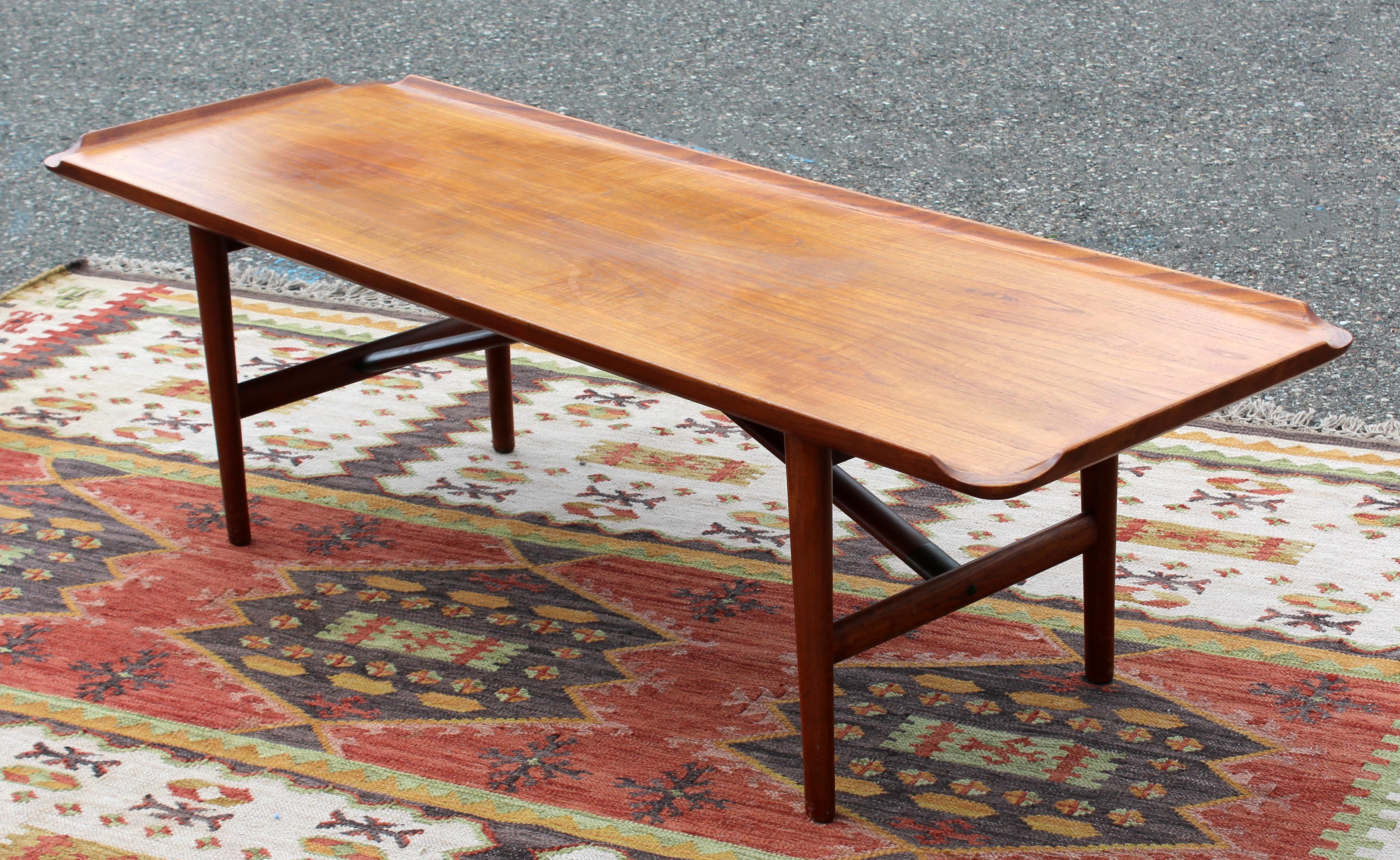 Mid-20th Century Mid-Century Modern Danish Teak Rectangular Coffee Table Finn Juhl 1960s