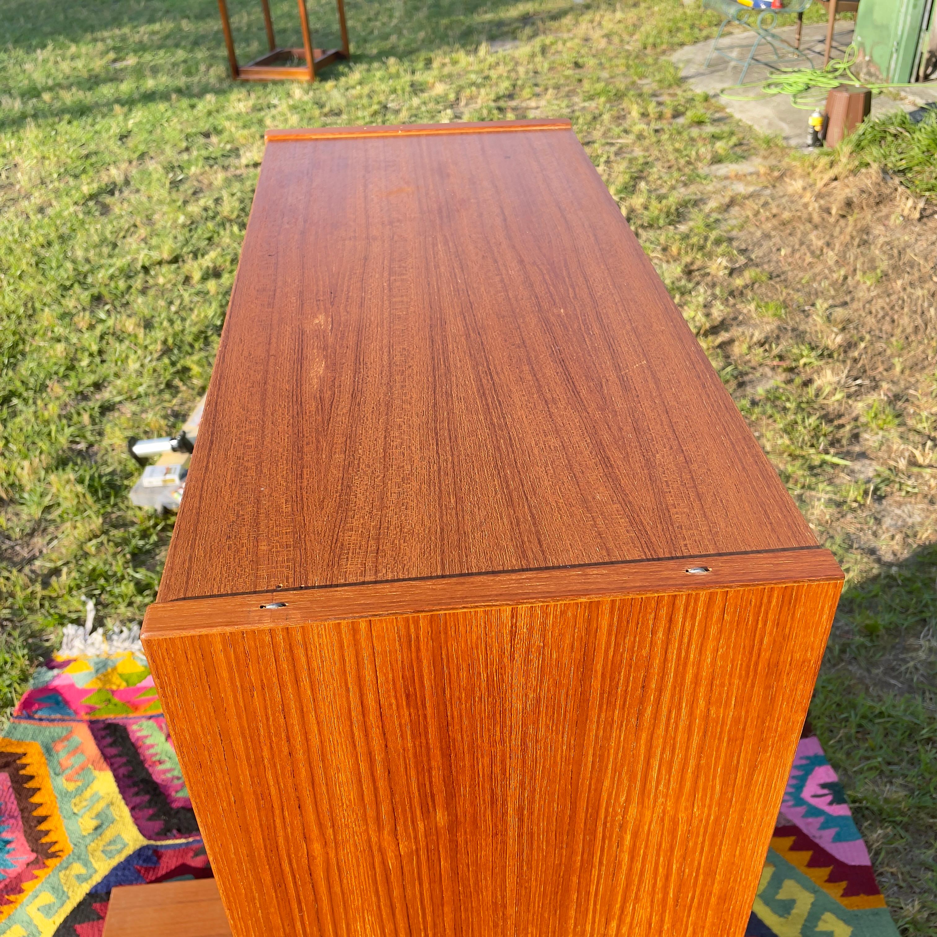 Mid Century Modern Danish Teak Secretary Desk For Sale 7