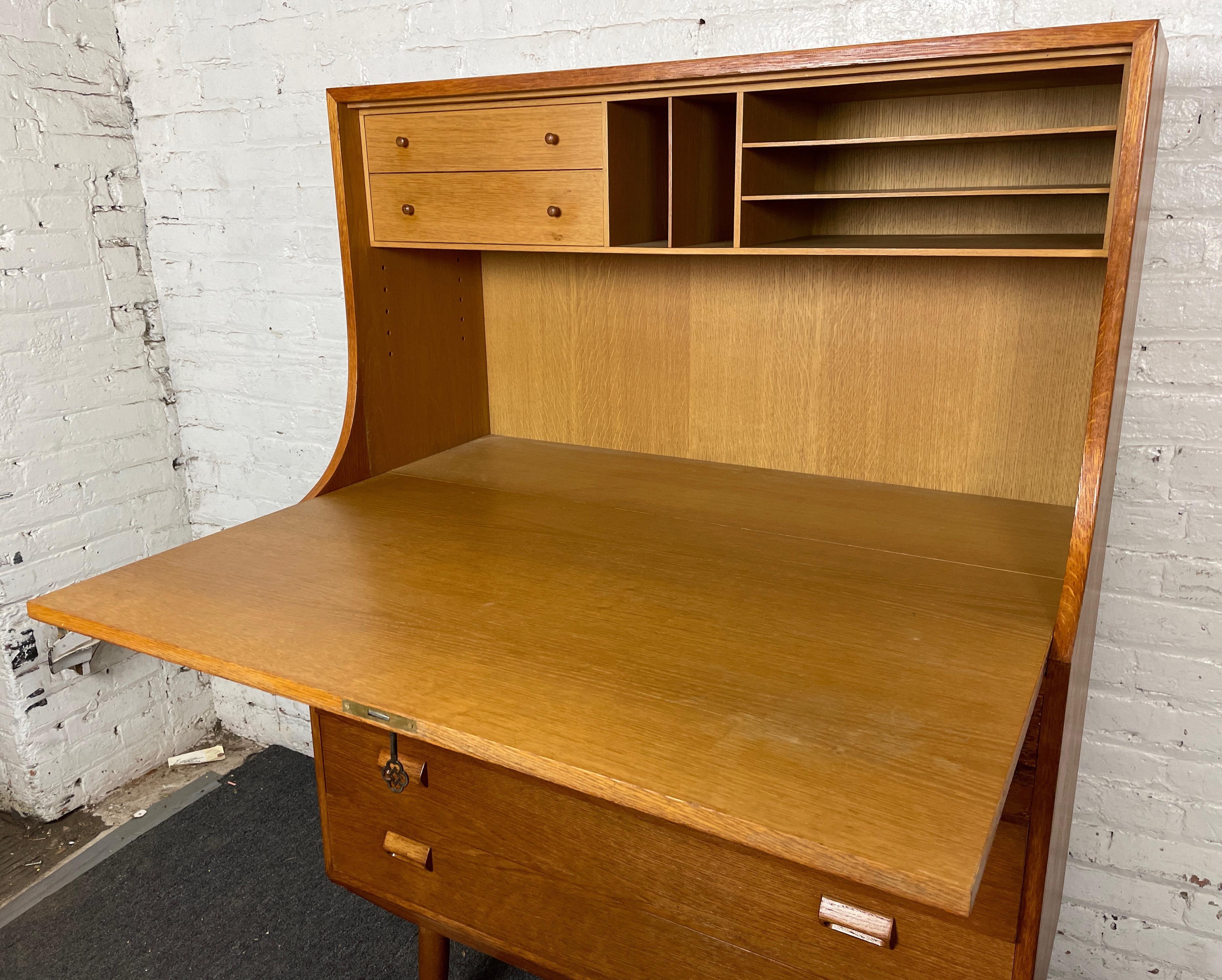 Mid-20th Century Mid-Century Modern Danish Teak Secretary Desk