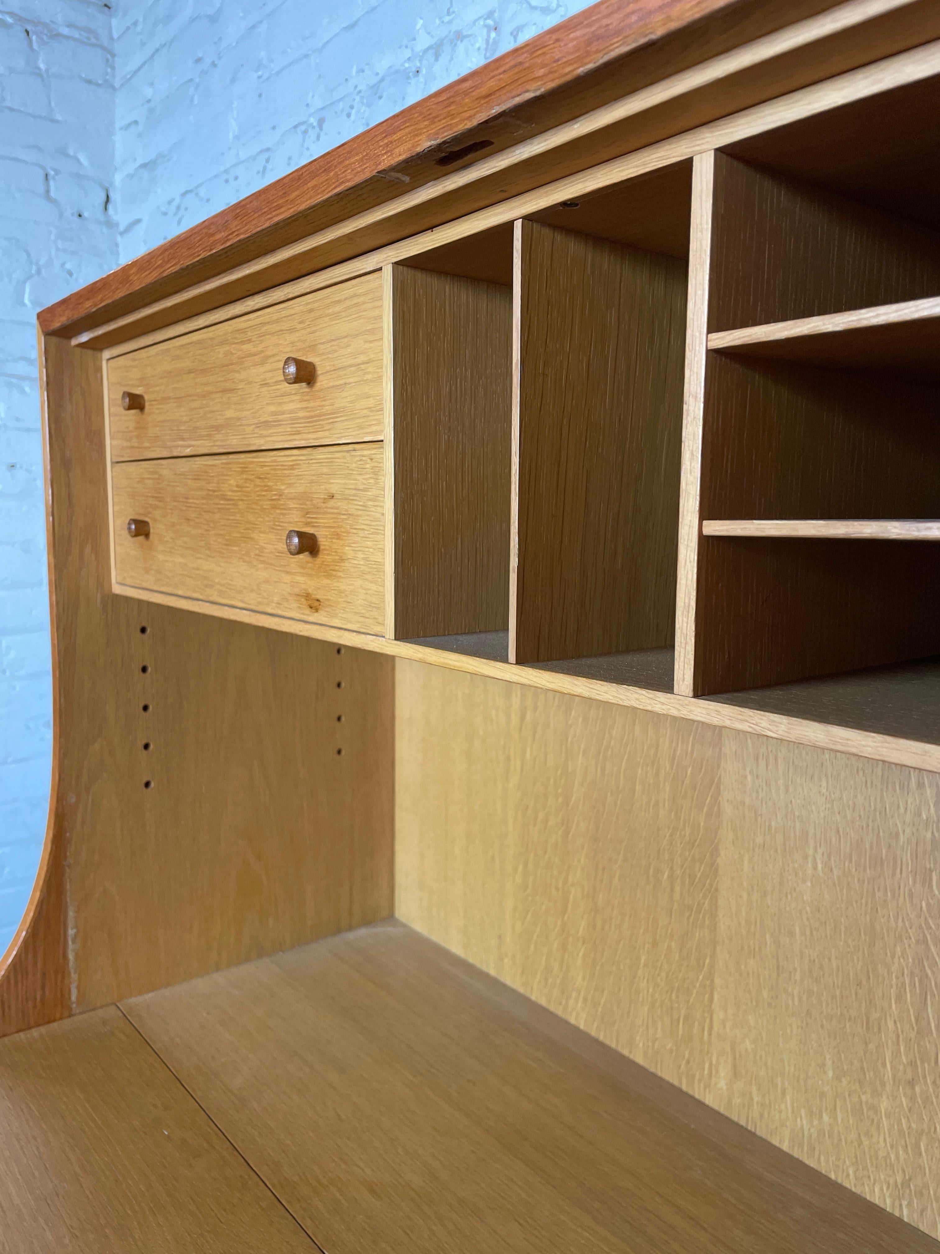 Mid-Century Modern Danish Teak Secretary Desk 1