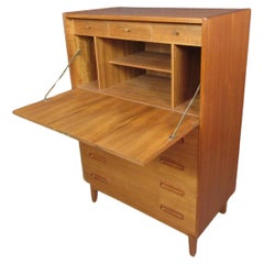 Mid-Century Modern Danish Teak Secretary Desk