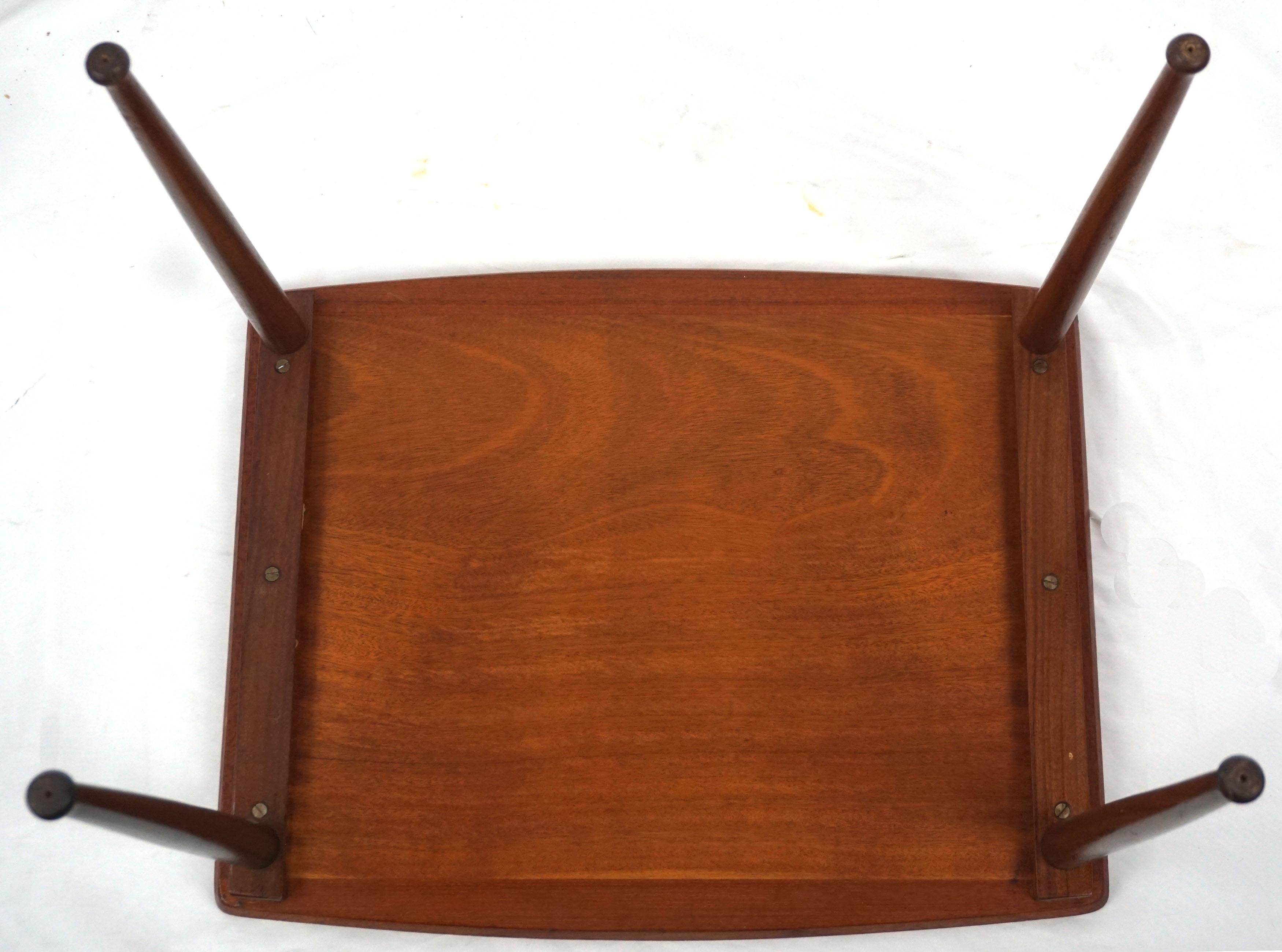 Hand-Crafted Mid Century Modern Danish Teak Side Table by Mobelintarsia For Sale