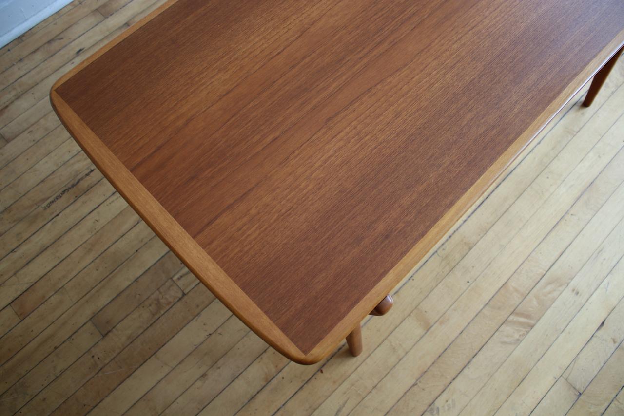 20th Century Mid-Century Modern Danish Teak Slat Shelf Coffee Table