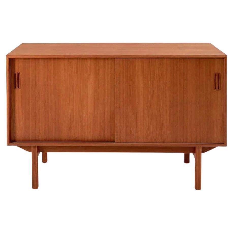 Mid Century Modern Danish Teak sliding door credenza