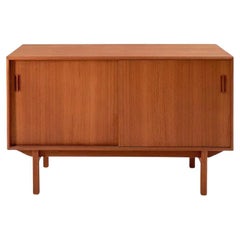 Mid Century Modern Danish Teak sliding door credenza