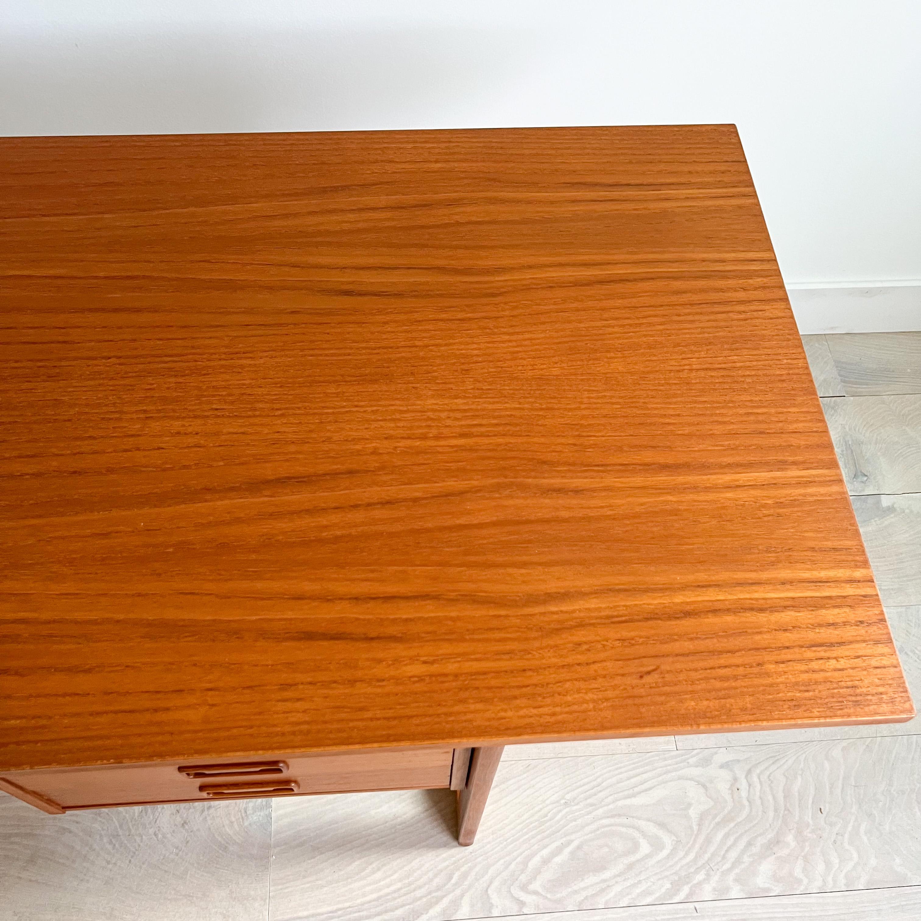 Mid Century Modern Danish Teak Sliding Top Desk by Vi-Ma Mobler 9