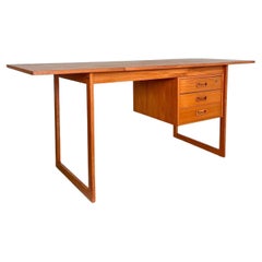 Mid Century Modern Danish Teak Sliding Top Desk by Vi-Ma Mobler