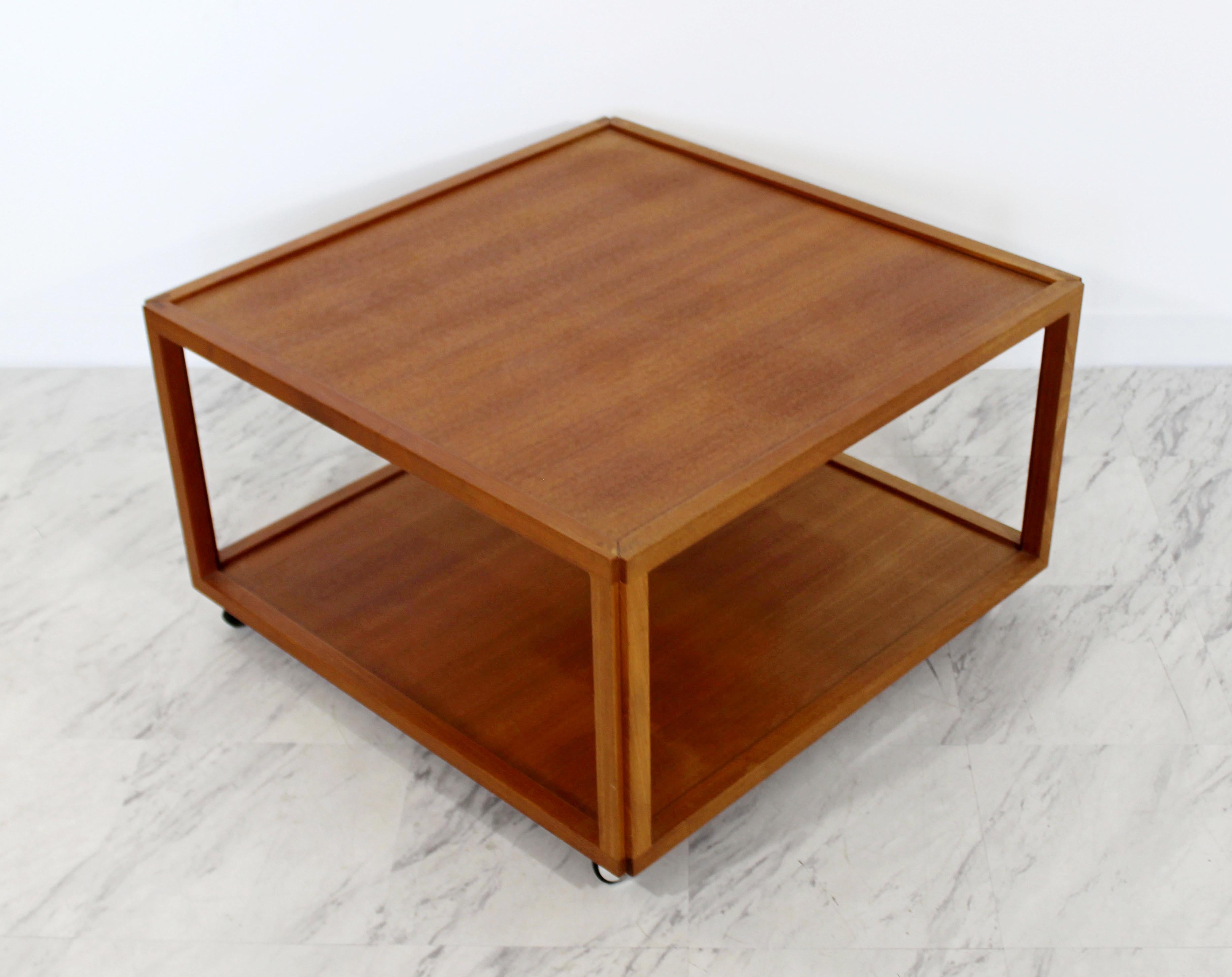 Mid-Century Modern Danish Teak Sofa Pair Lounge Armchairs End Table DUX Era 6