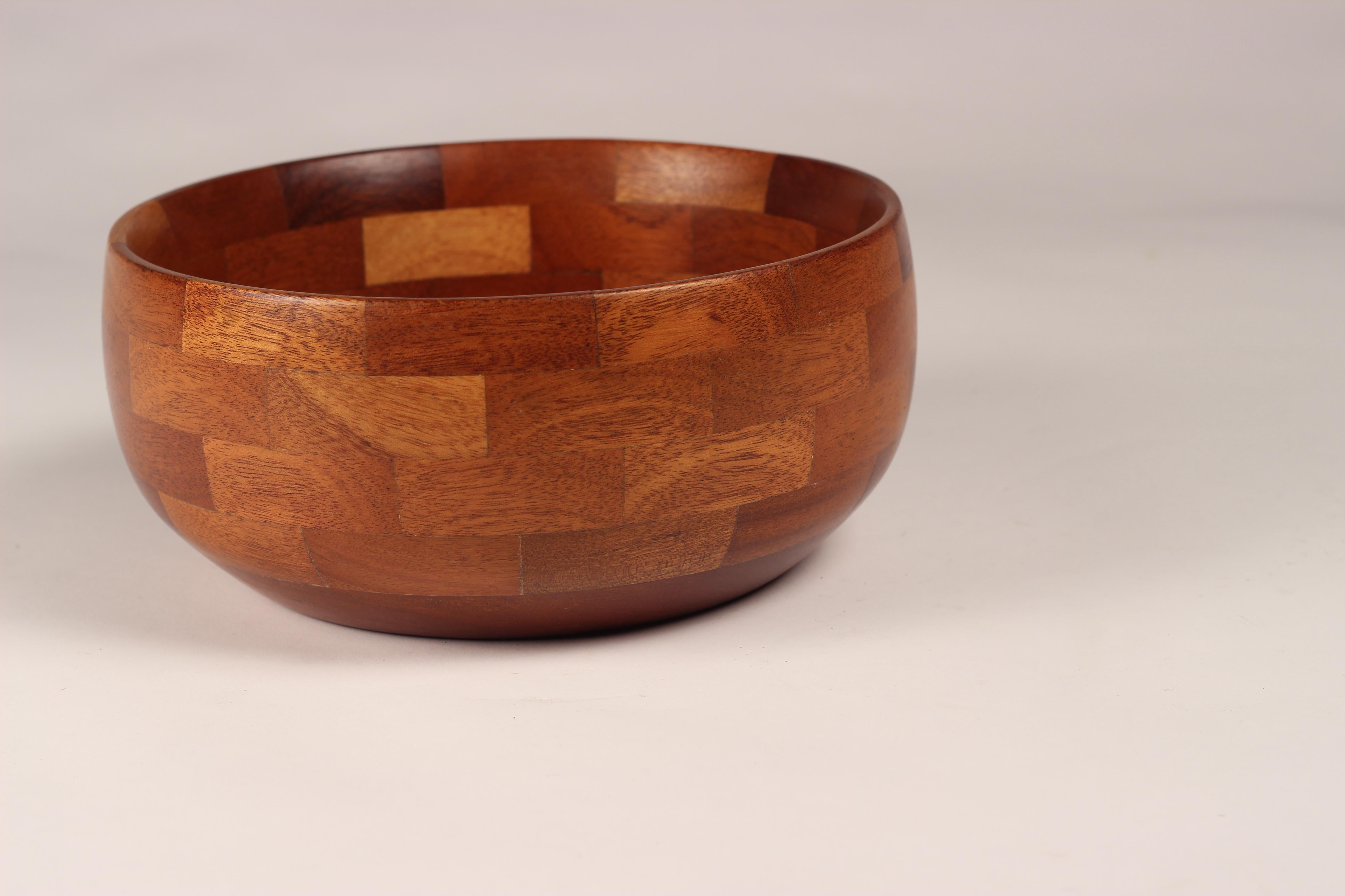 Scandinavian Modern Danish Teak Staved Bowl For Sale 5
