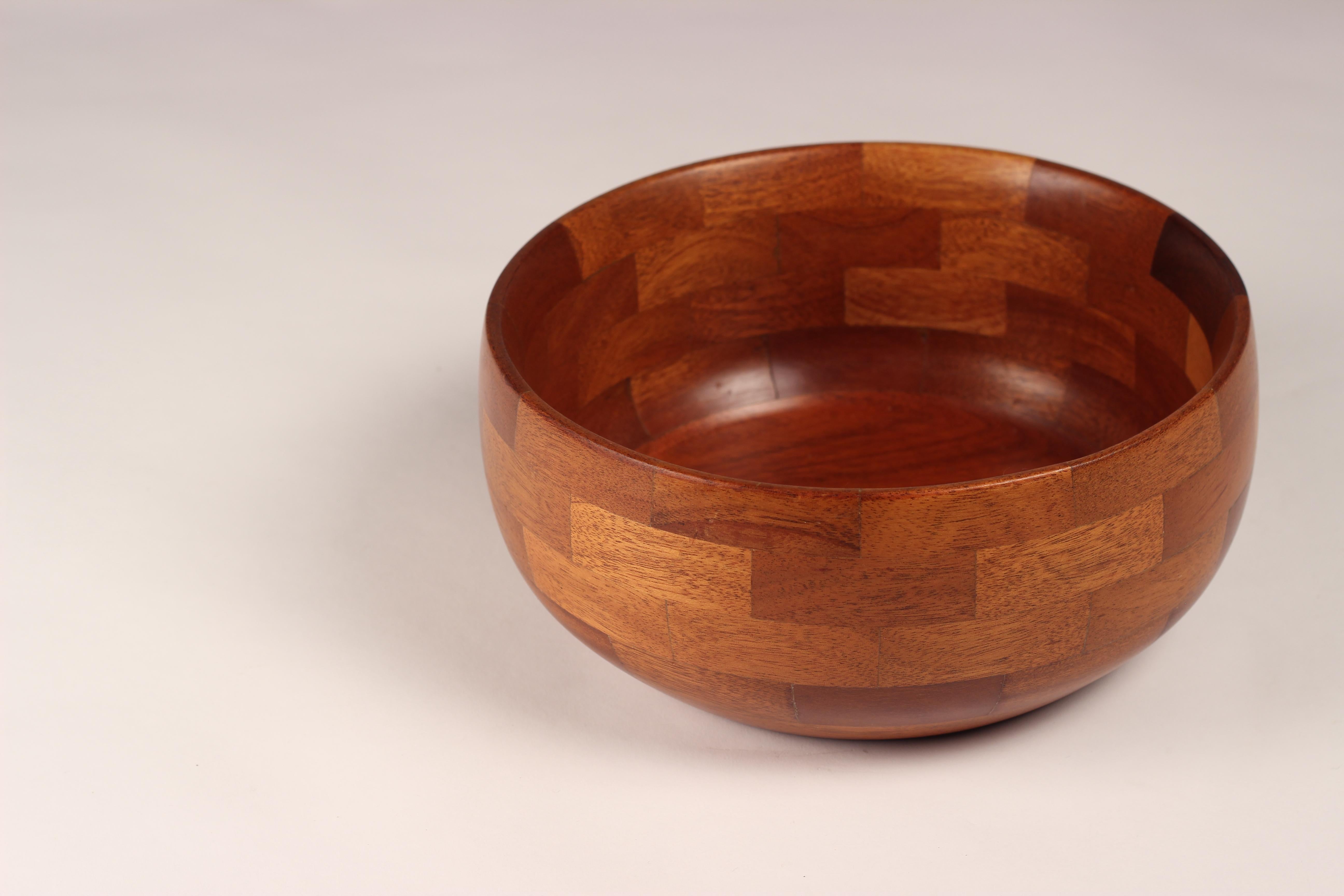 Mid-20th Century Scandinavian Modern Danish Teak Staved Bowl For Sale