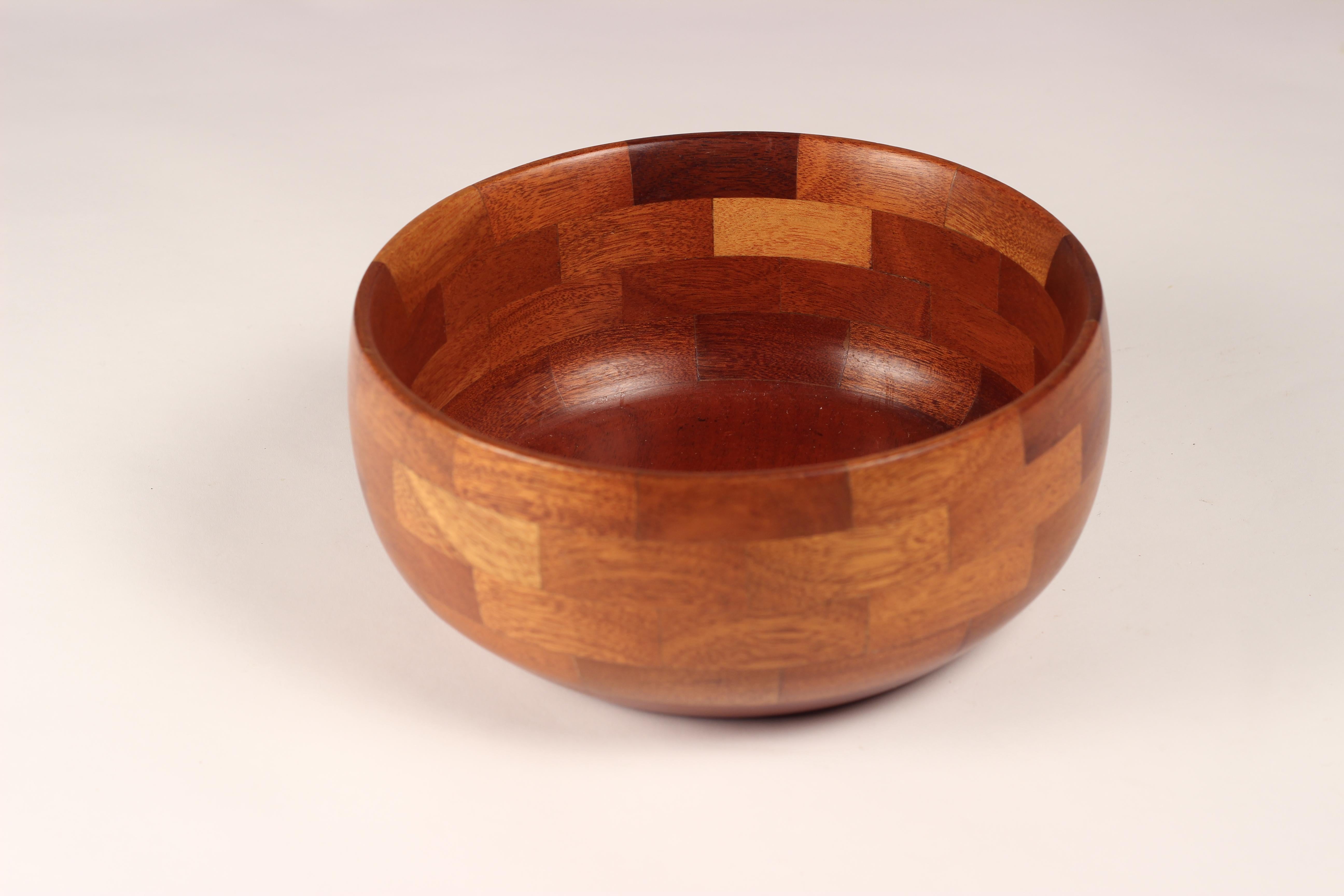 Scandinavian Modern Danish Teak Staved Bowl For Sale 1