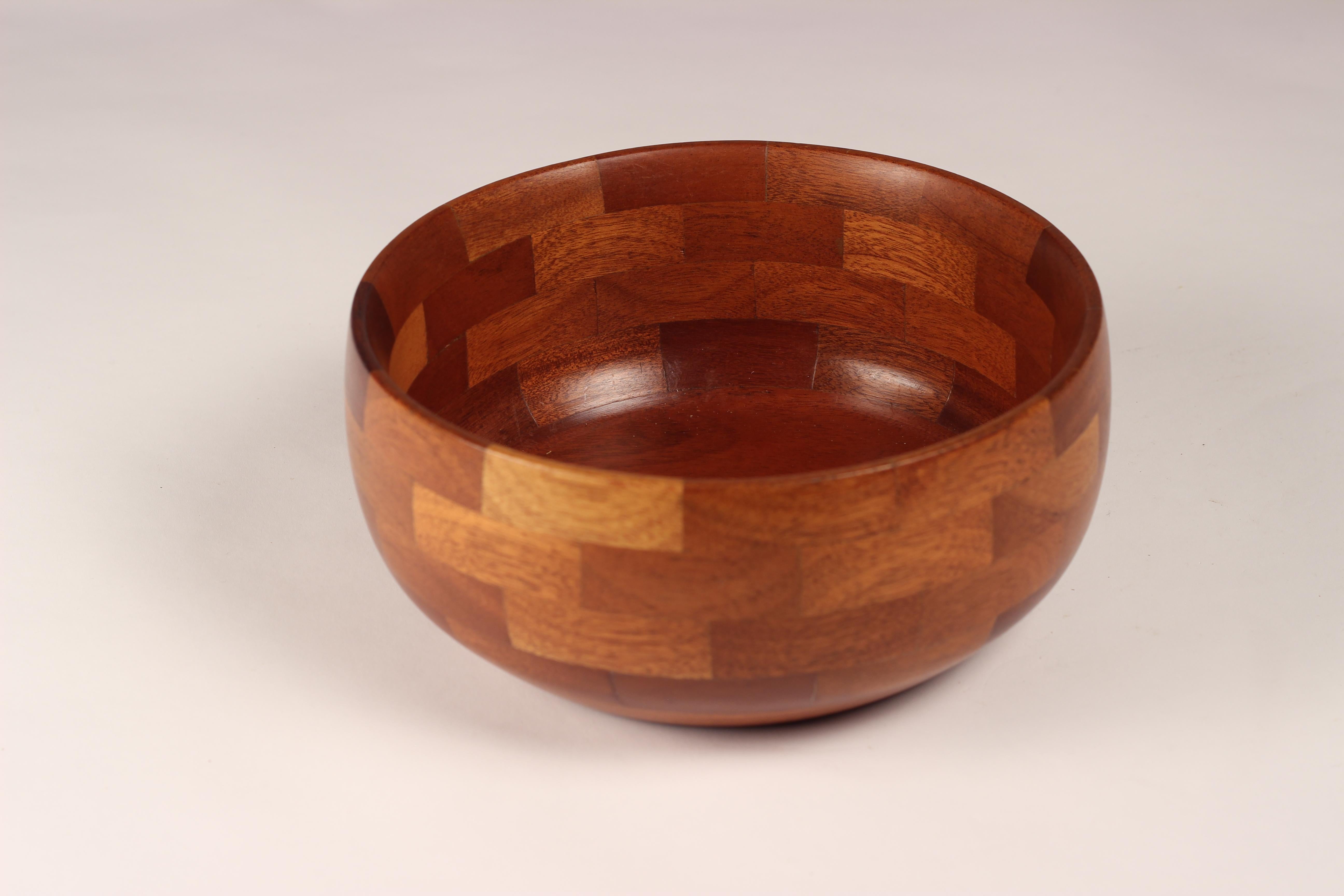 Scandinavian Modern Danish Teak Staved Bowl For Sale 2