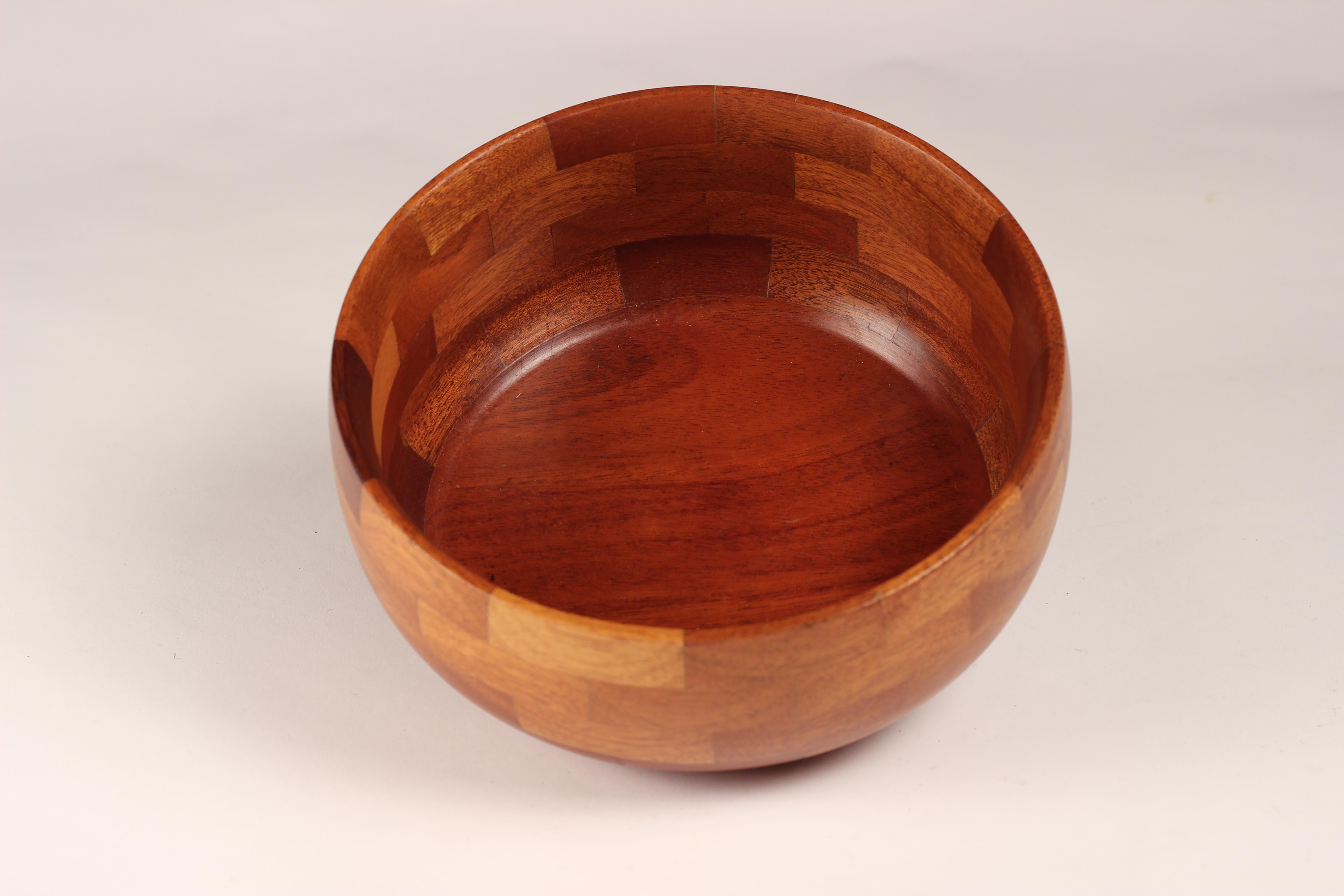 Scandinavian Modern Danish Teak Staved Bowl For Sale 3