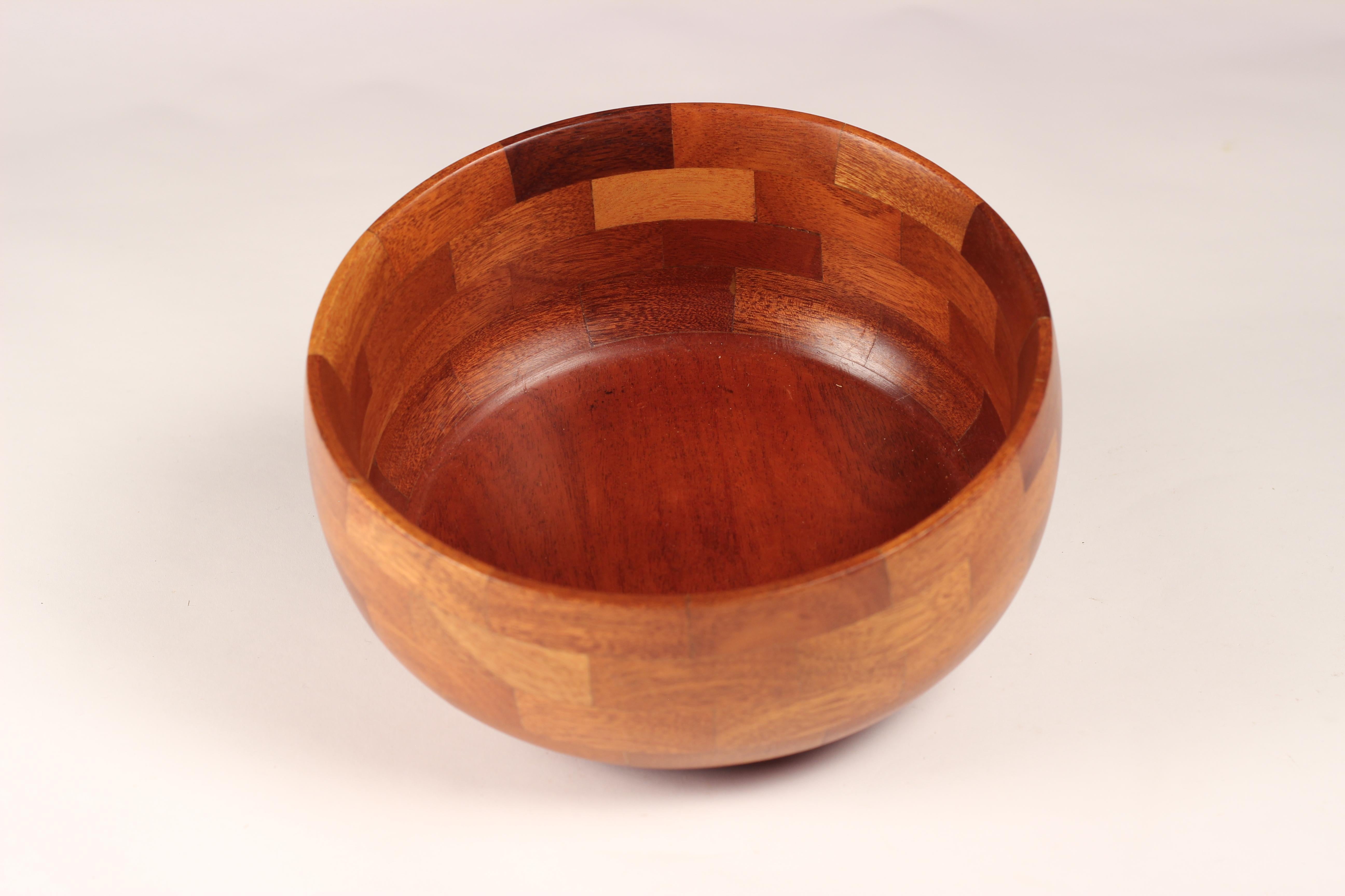 Scandinavian Modern Danish Teak Staved Bowl For Sale 4