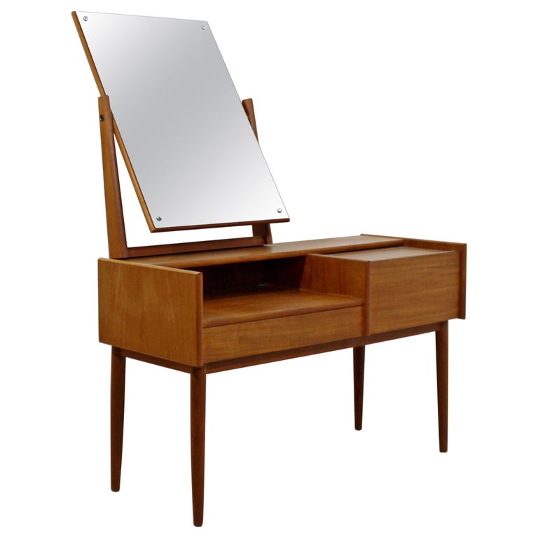 Mid-Century Modern Danish Teak Vanity Dressing Table ...