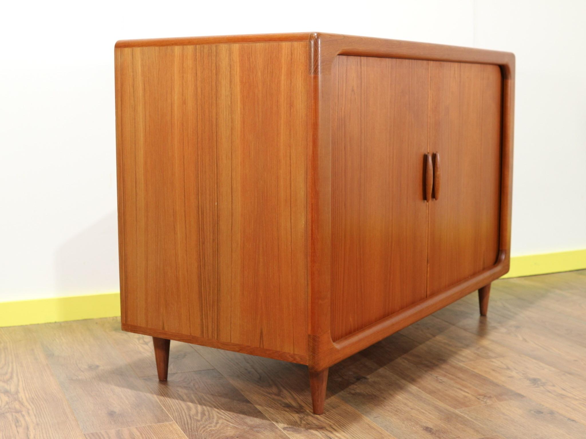 Mid-Century Modern Danish Teak Vinyl Media Cabinet by Dyrlund 11