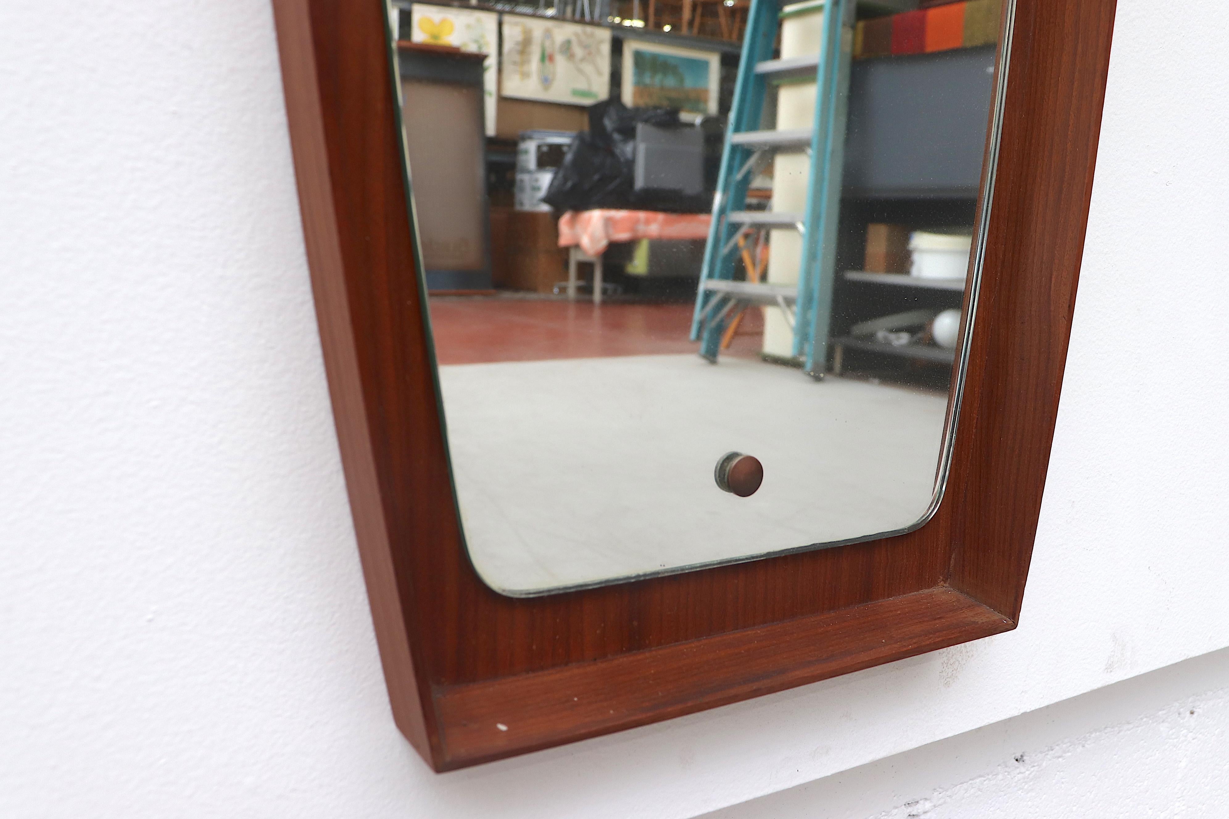 Mid-20th Century Mid-Century Modern Danish Teak Wall Mirror