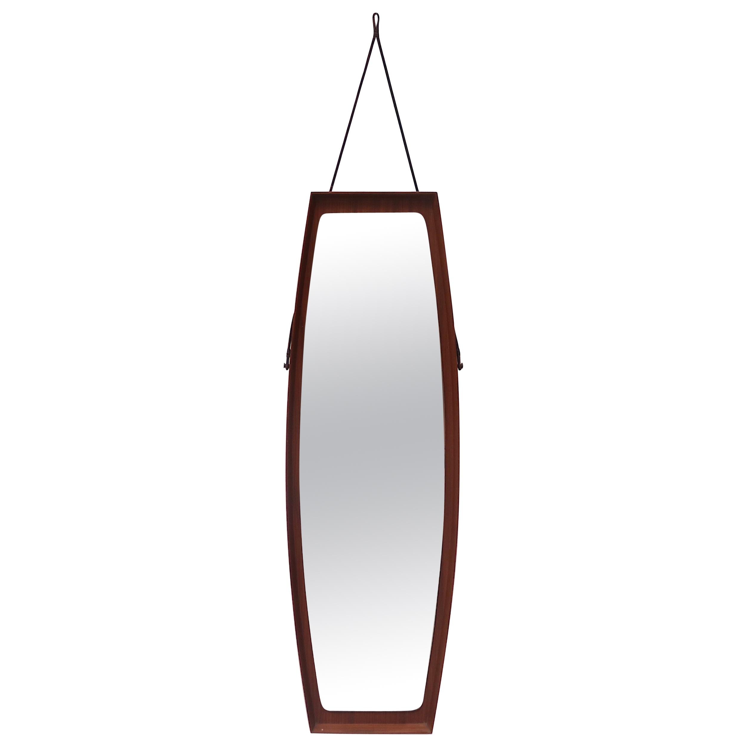 Mid-Century Modern Danish Teak Wall Mirror