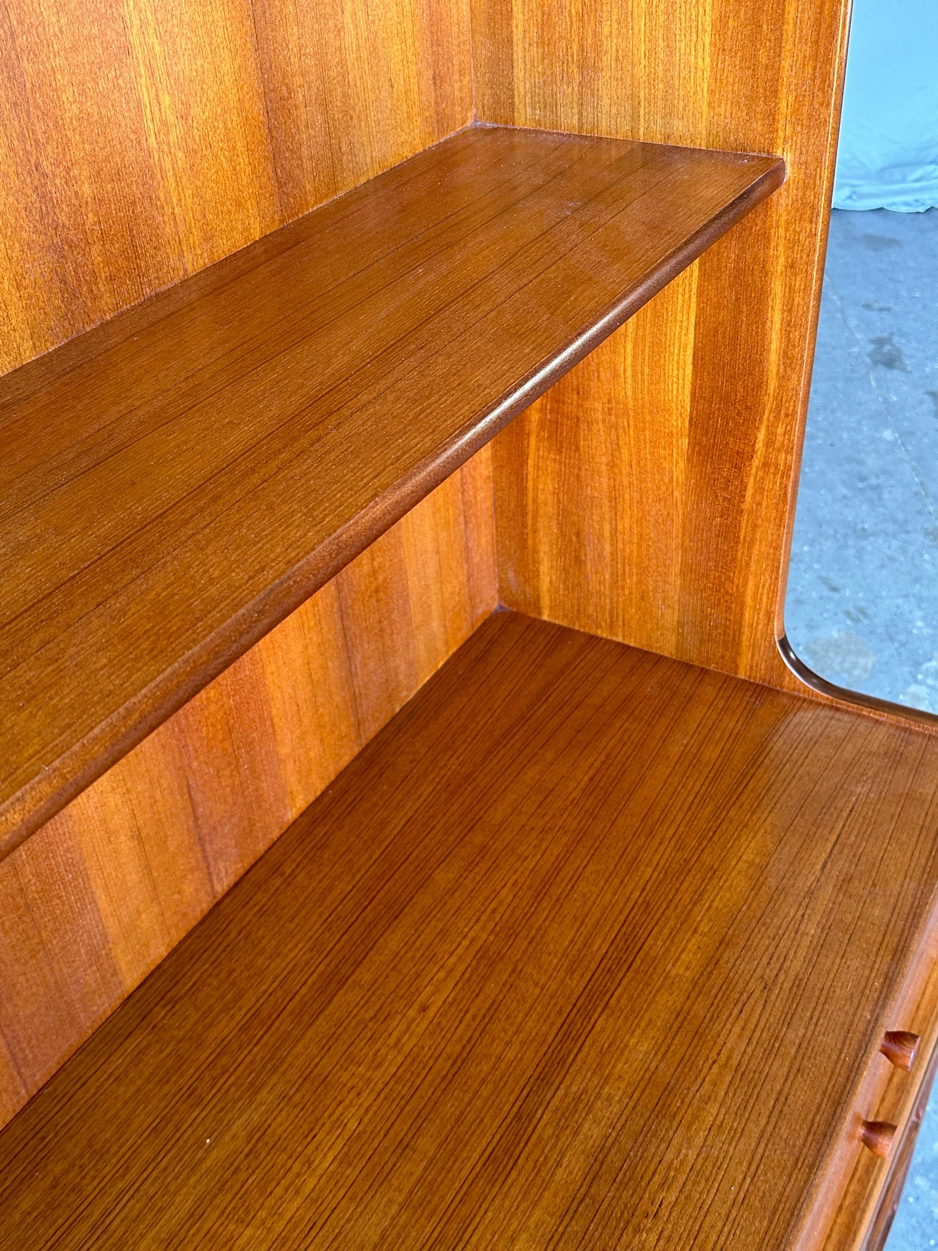 Mid-Century Modern Danish Teak Wall Unit,  Bookcase , Hutch by Nathan Furniture 1