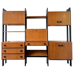 Séparateur mural en teck danois moderne du milieu du siècle