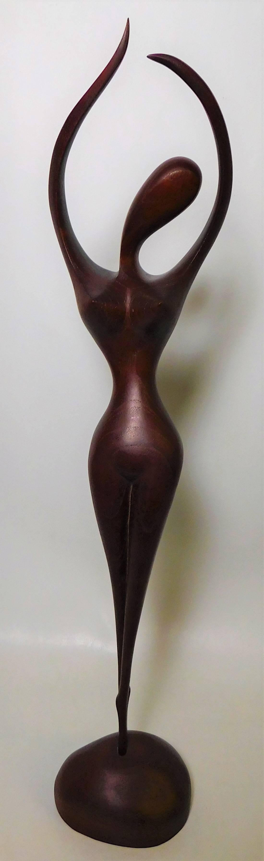 wood woman sculpture