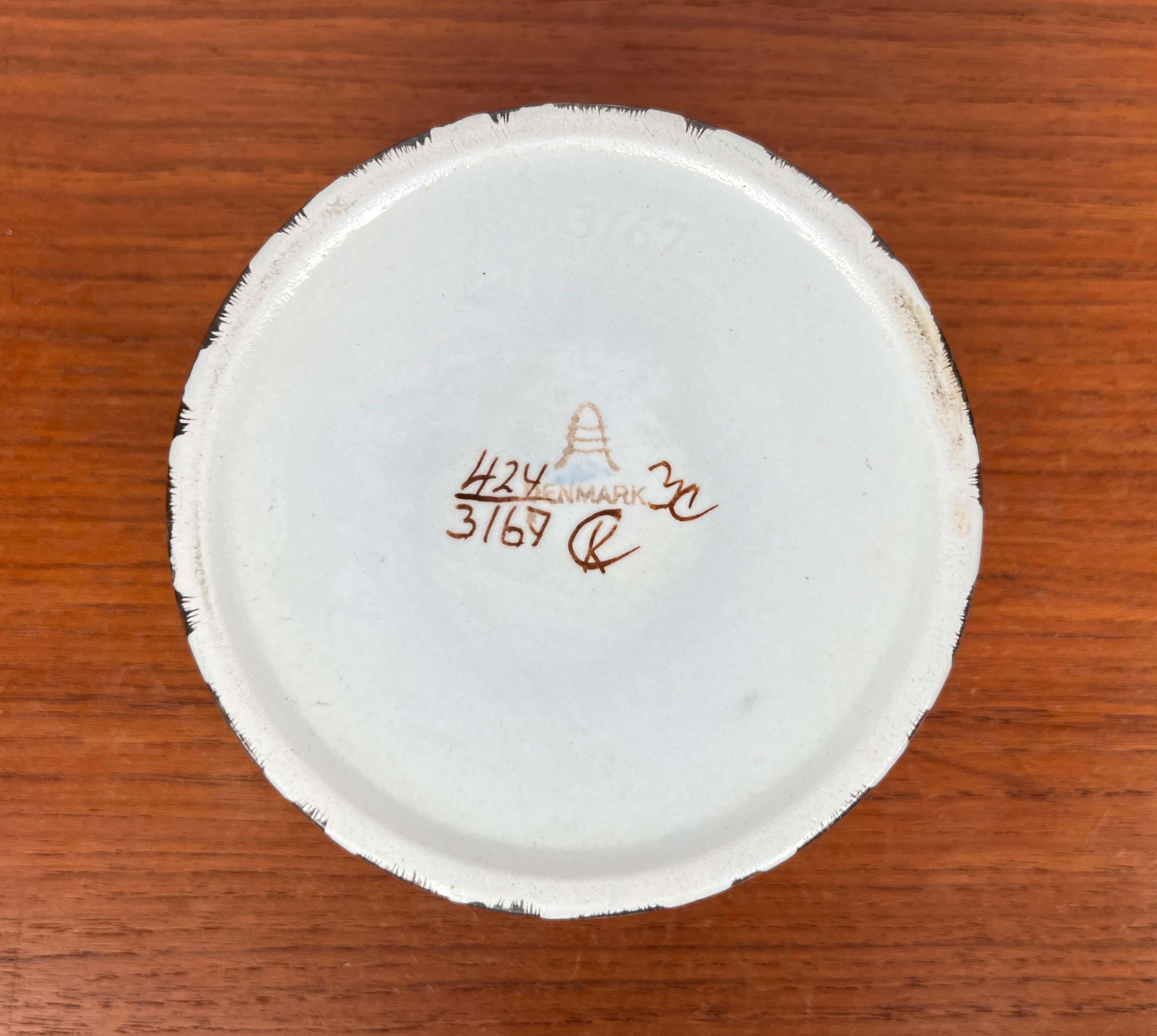 Cuenco Tenera Danés Moderno de Mitad de Siglo con Tapa Aluminia Royal Copenhagen, Años 60 en venta 13