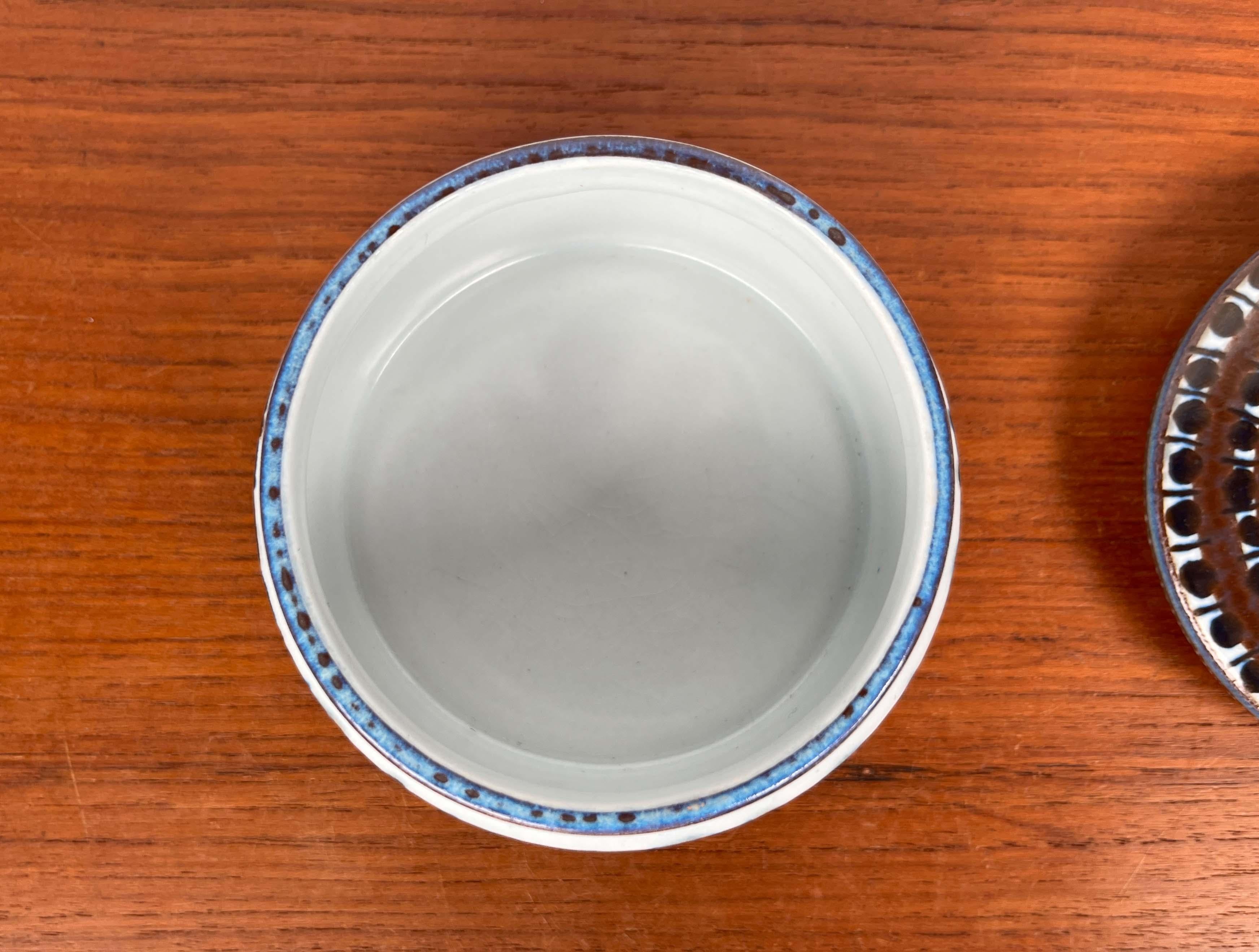 Cuenco Tenera Danés Moderno de Mitad de Siglo con Tapa Aluminia Royal Copenhagen, Años 60 Porcelana en venta