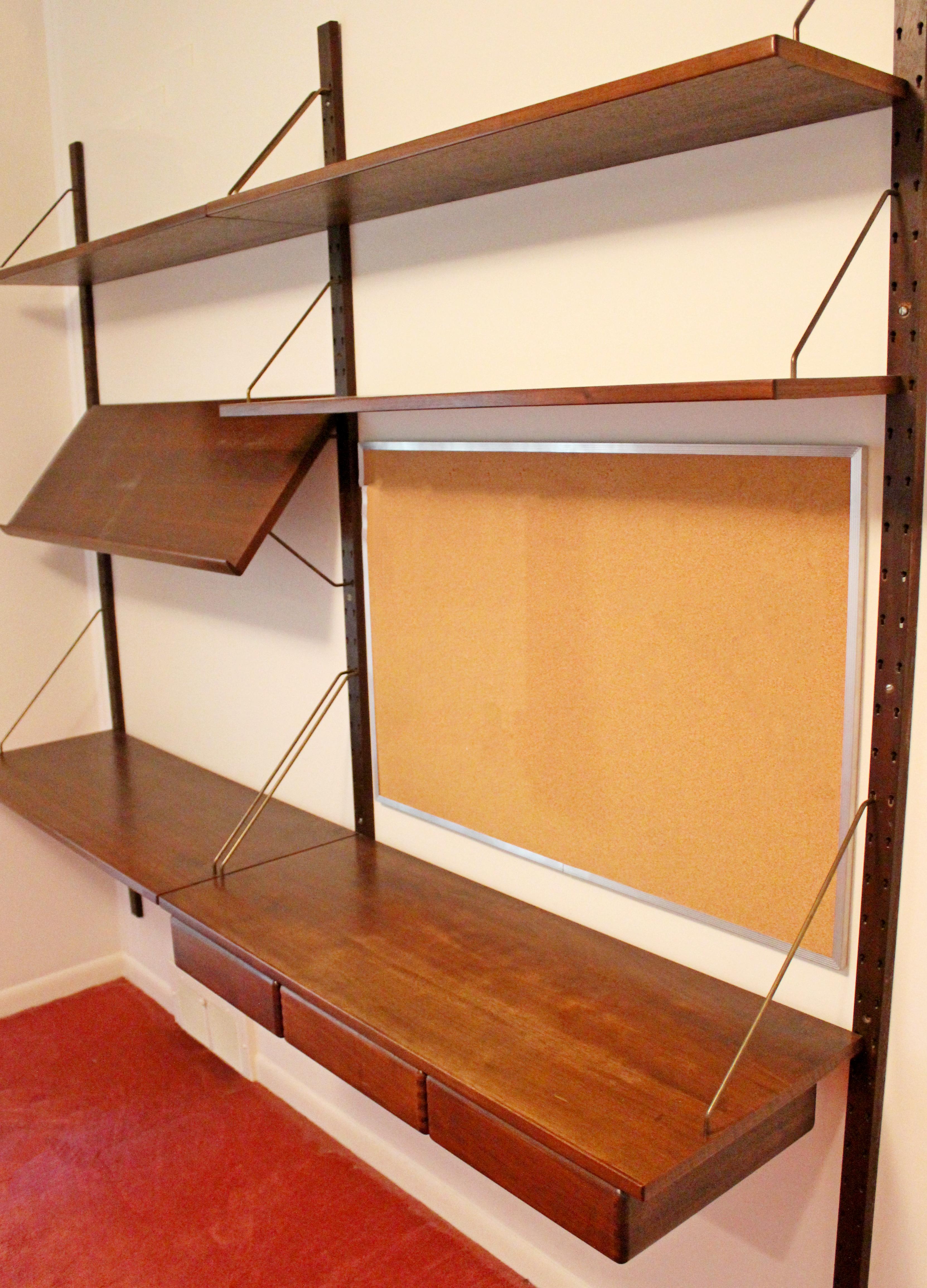mid century modern floating shelves