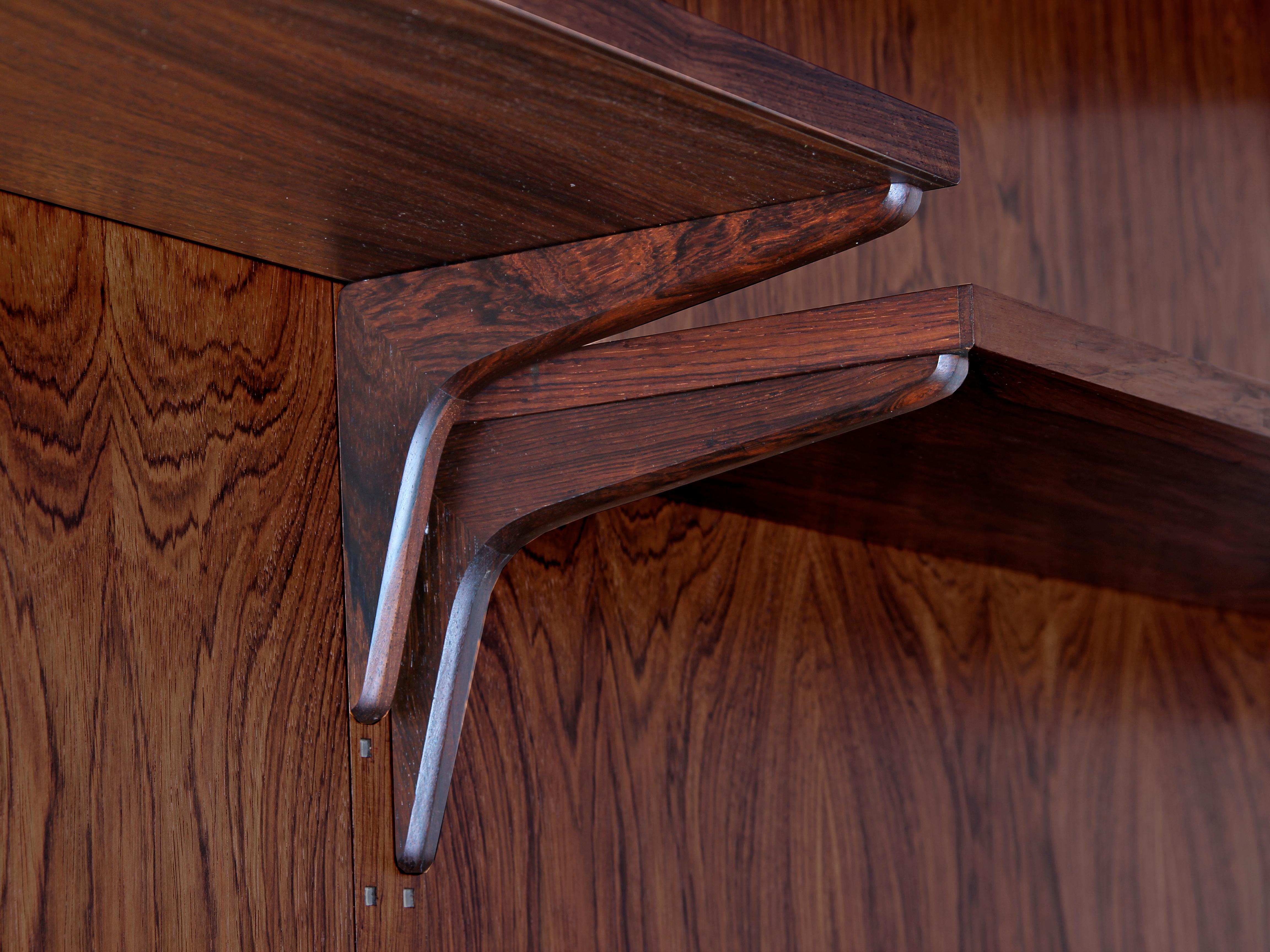 Mid-Century Modern Danish Wall System in Rosewood 7
