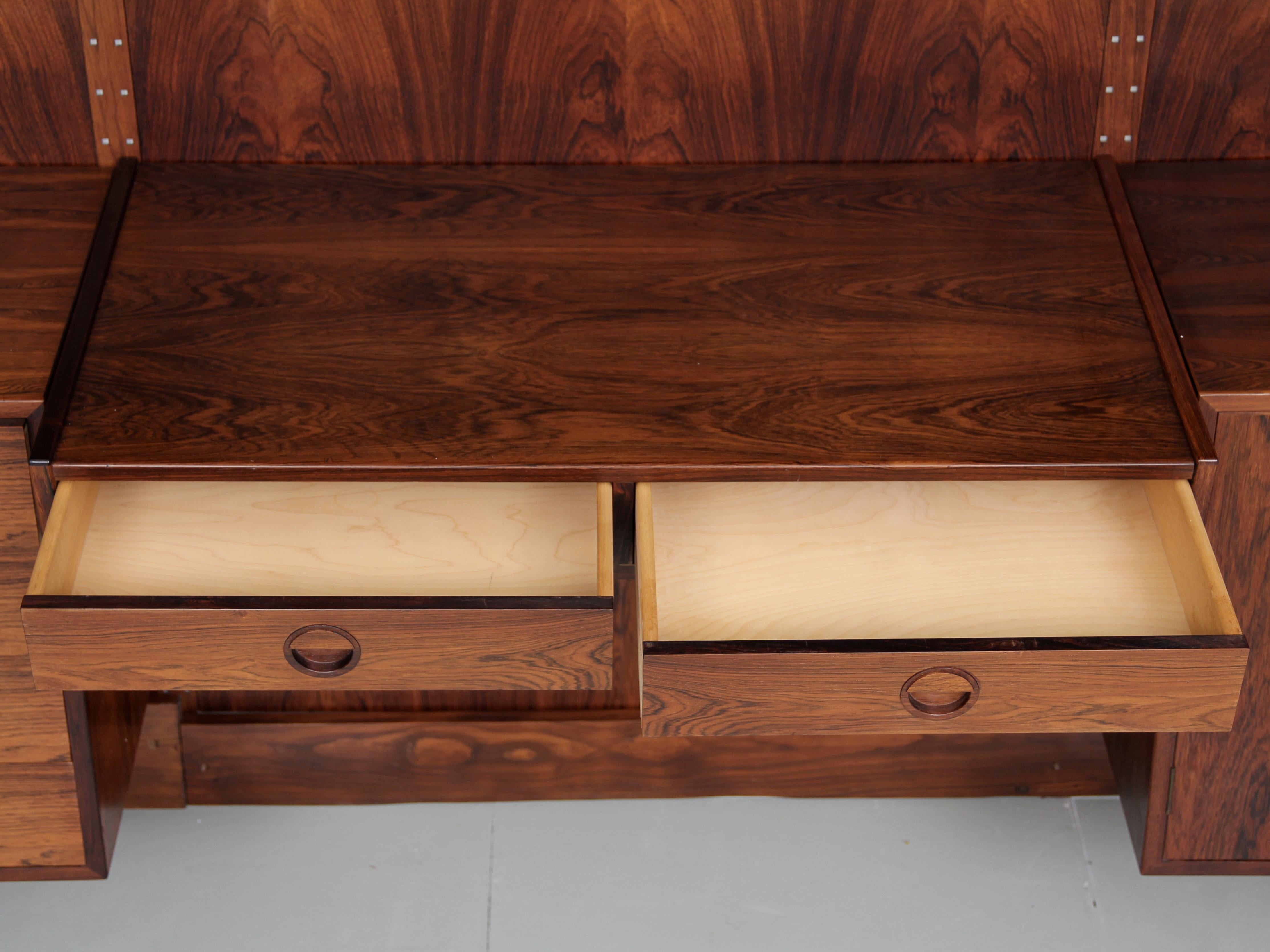 Late 20th Century Mid-Century Modern Danish Wall System in Rosewood