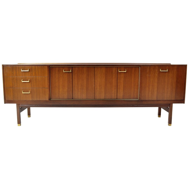 Mid Century Modern Danish Walnut Credenza Ib Kofod Larsen For G