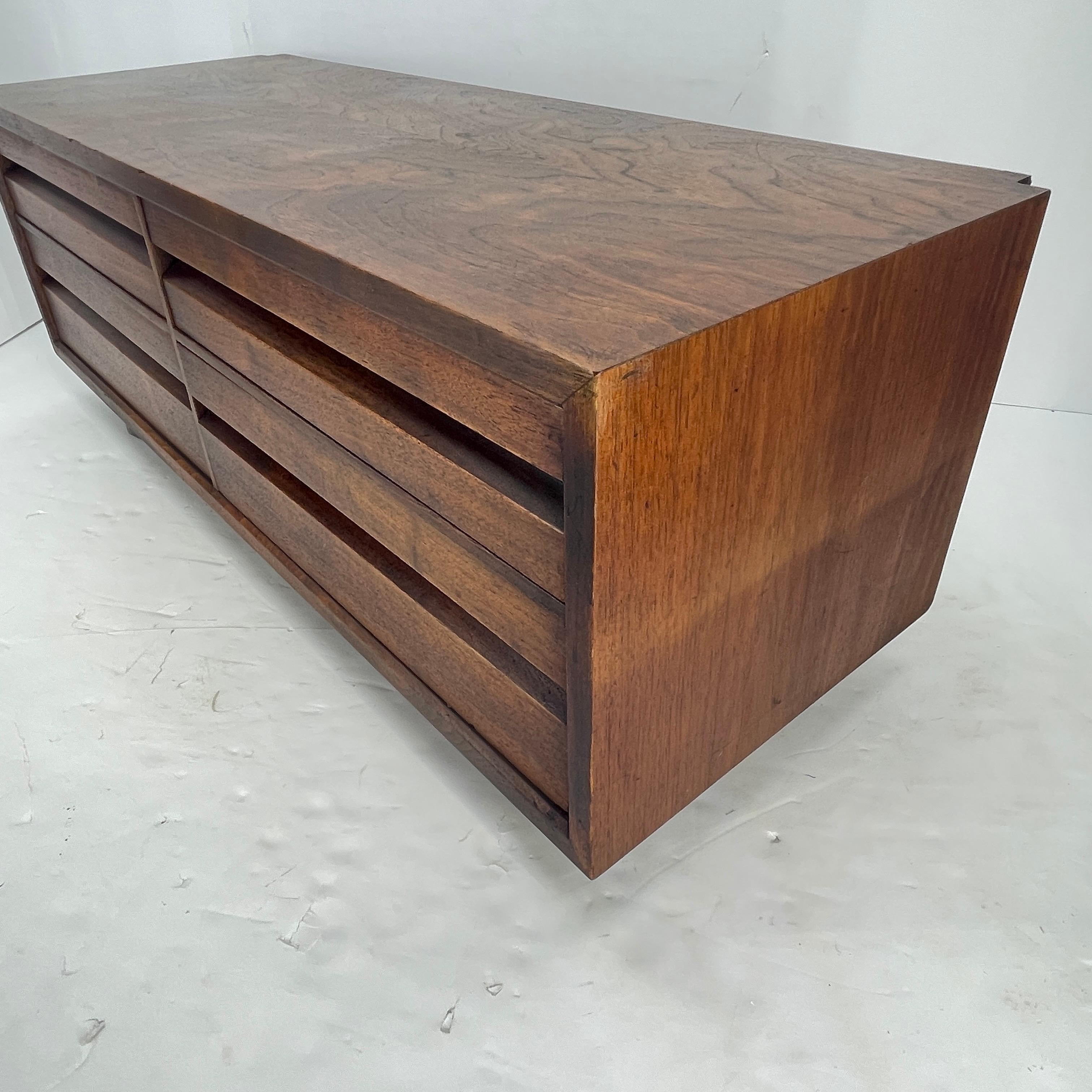 Mid-Century Modern Danish Walnut Desk or Vanity Organizer 10