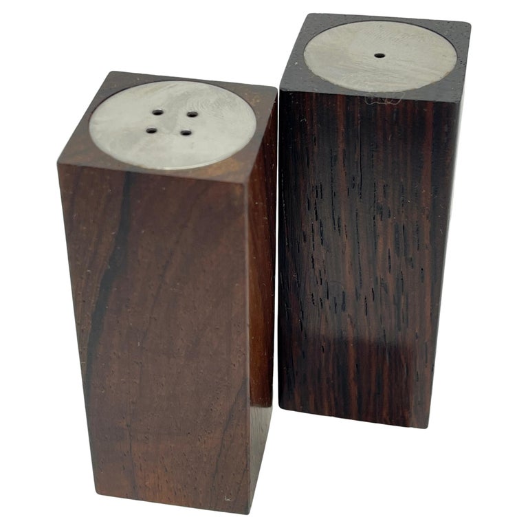 MidCentury Modern Danish Wood Salt and Pepper Shaker Set By A H Denmark For Sale at 1stDibs
