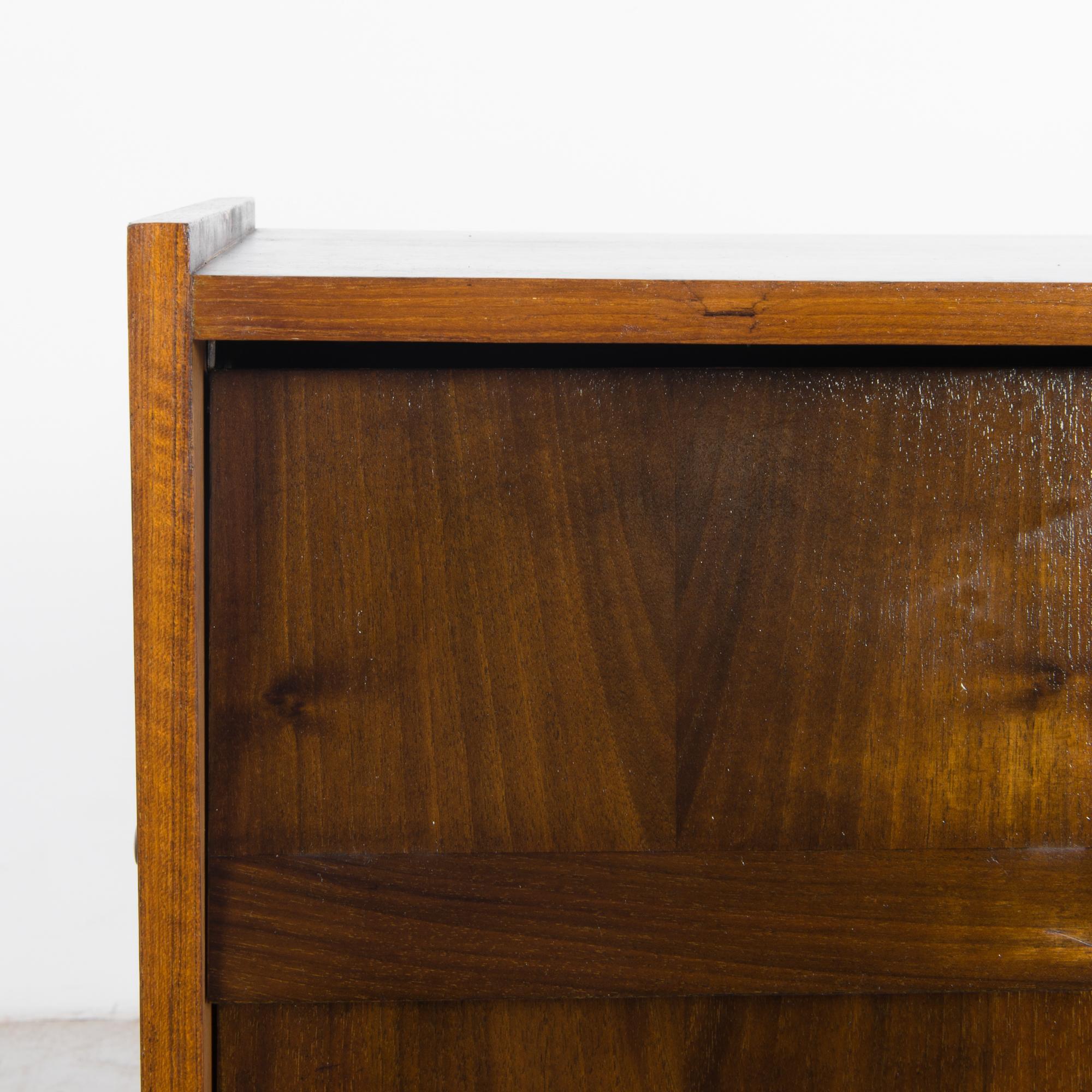 Plywood Mid-Century Modern Danish Wooden Shoe Cabinet