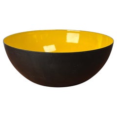 Mid-Century Modern Danish Yellow Enamel Bowl, 1960s