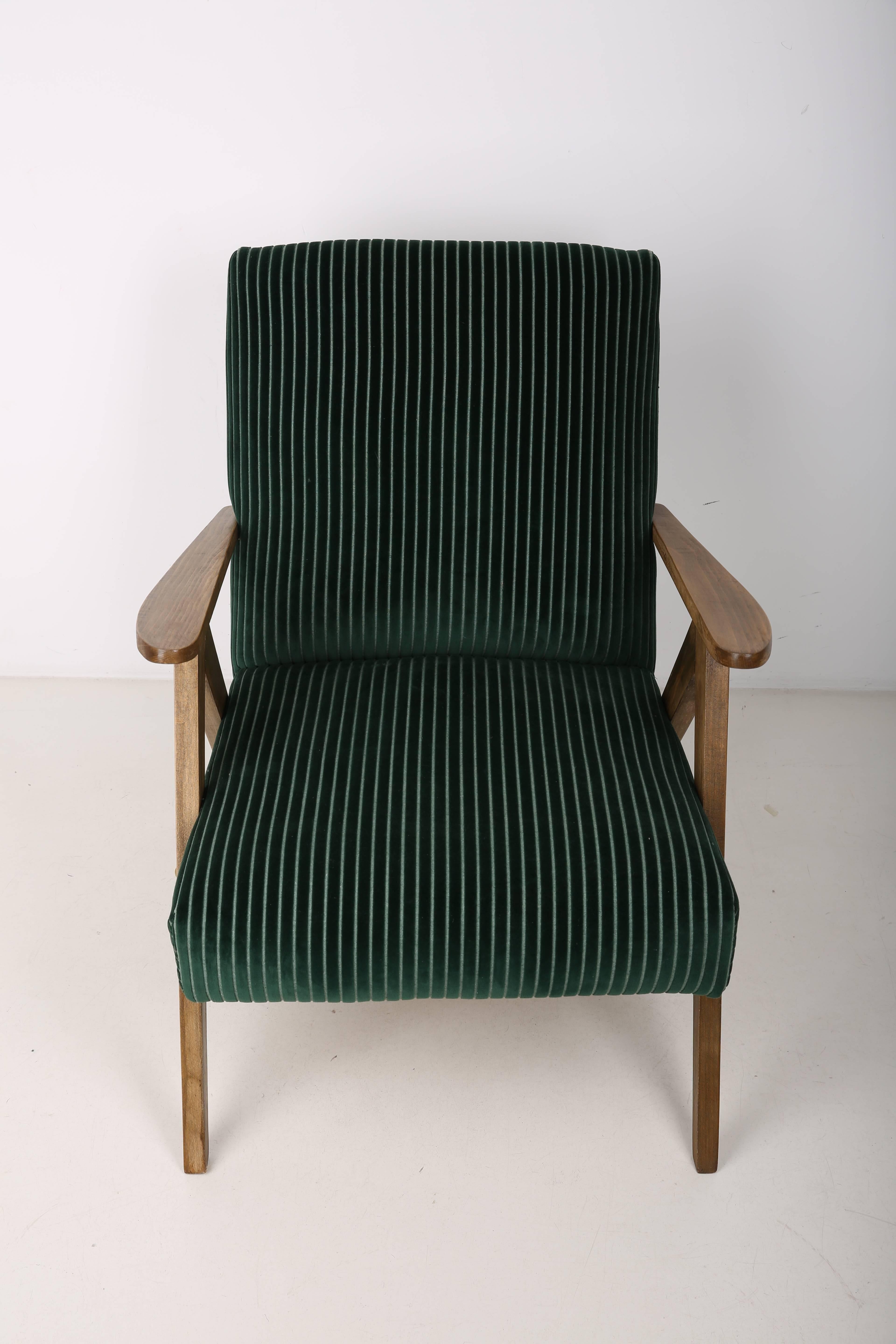 mid century green armchair