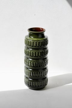 Mid-Century Modern Dark Green West German Floor Vase 268-40 by Scheurich 1970s