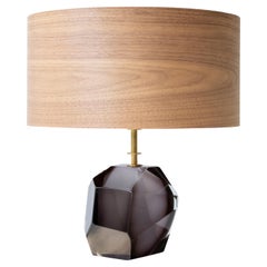 Mid-Century Modern Dark Grey Murano Table Lamp, Italy, 1950