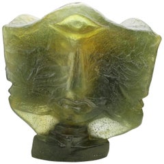 Moderne Daum-Skulptur aus der Jahrhundertmitte  Molten, signierter Bernard Citroen-Skulptur