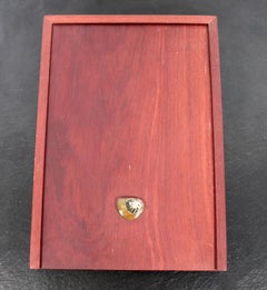 Mid-Century Modern David Barr Table Sculpture Metal Fibonacci Sequence Wood Box