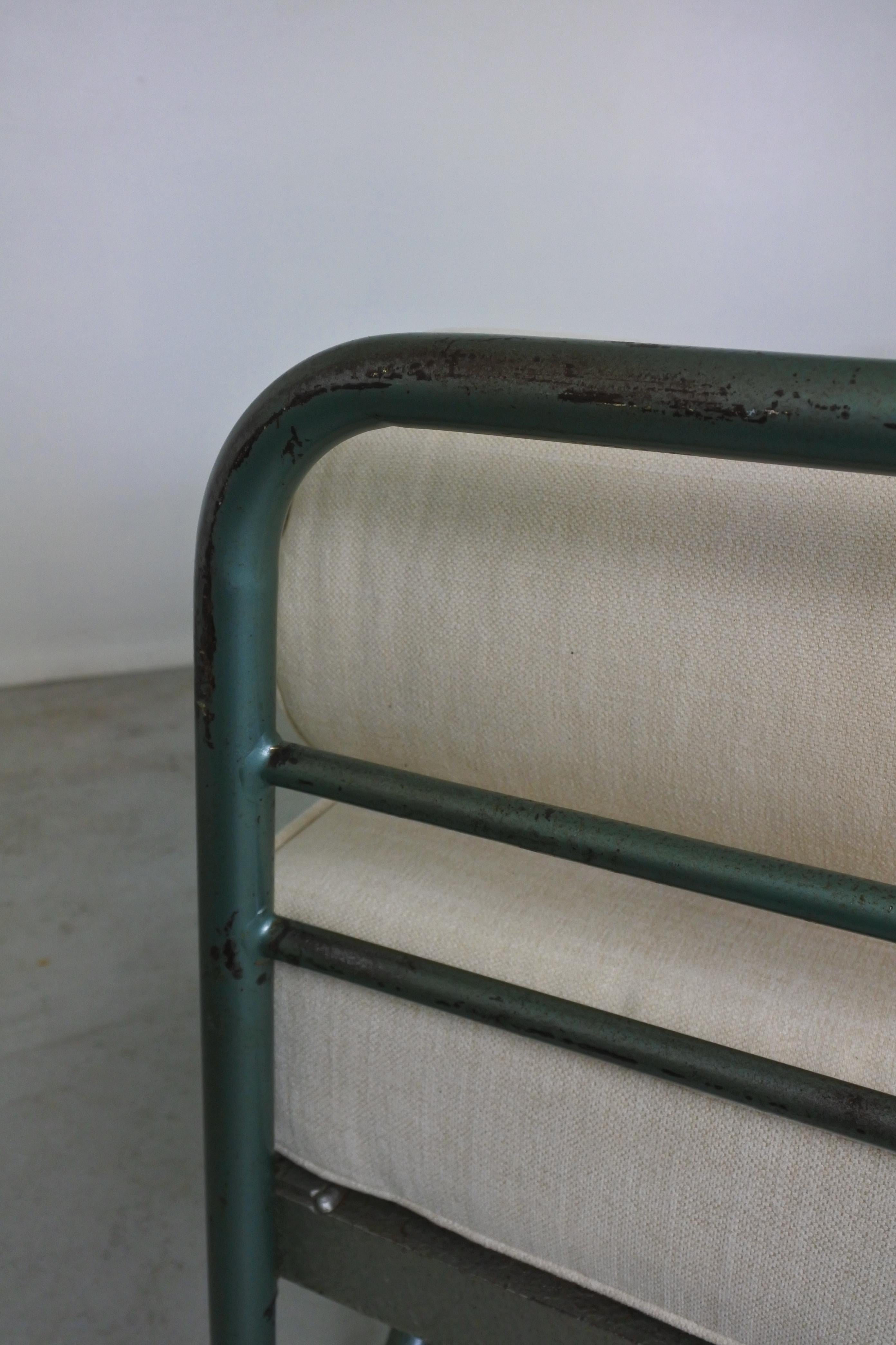 Mid-Century Modern Daybed in Tubular Steel Attr. to Jacques Hitier, France 1950s 8
