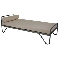 Mid-Century Modern Daybed in Tubular Steel Attr. to Jacques Hitier, France 1950s