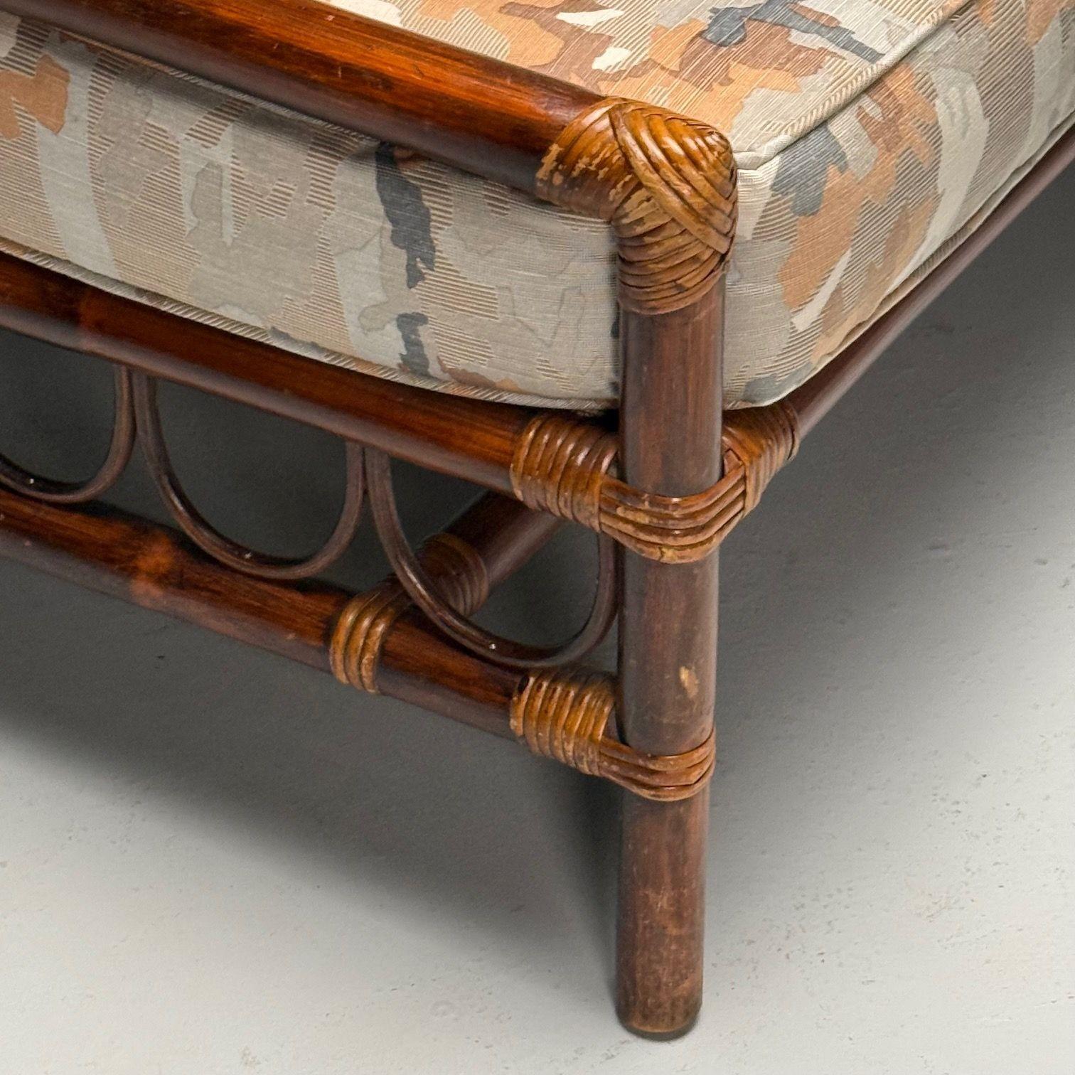 Moderno de mediados de siglo, Cama de día o sofá, Bambú, Caña, Madera, S. XX en venta 5