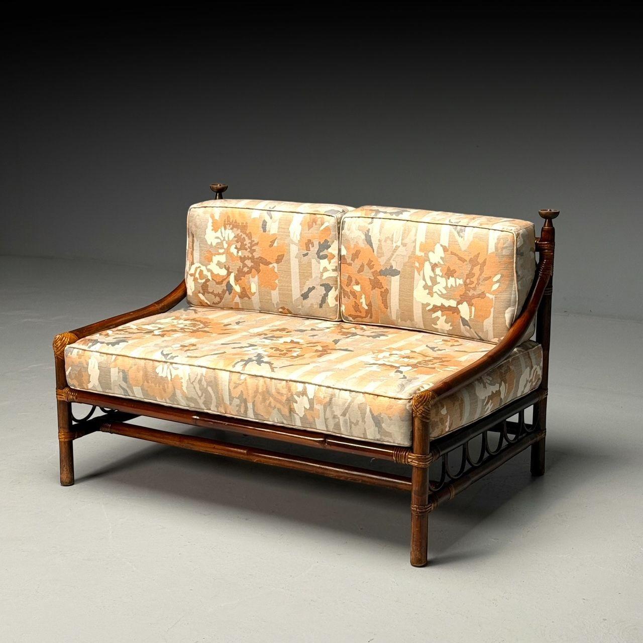 Moderno de mediados de siglo, Cama de día o sofá, Bambú, Caña, Madera, S. XX Estadounidense en venta