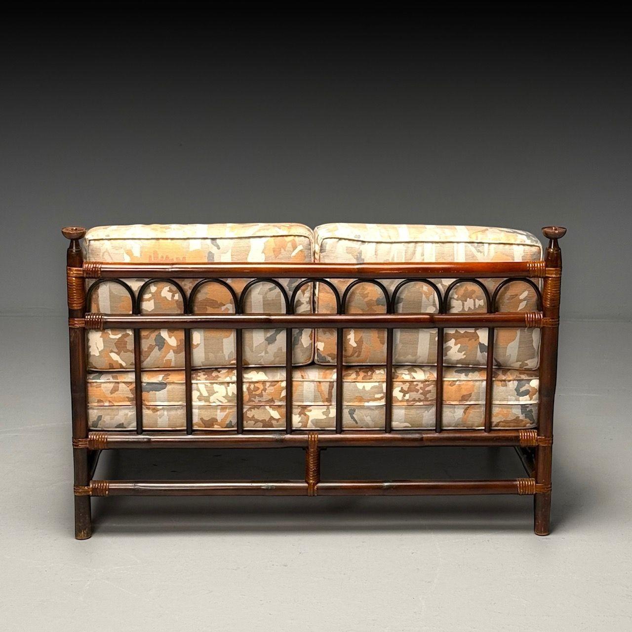 Moderno de mediados de siglo, Cama de día o sofá, Bambú, Caña, Madera, S. XX mediados del siglo XX en venta