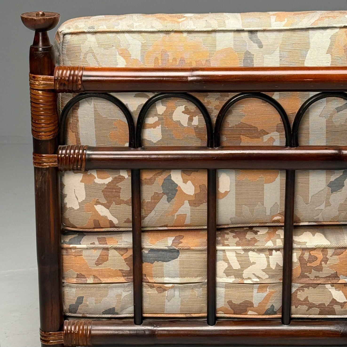 Moderno de mediados de siglo, Cama de día o sofá, Bambú, Caña, Madera, S. XX en venta 2